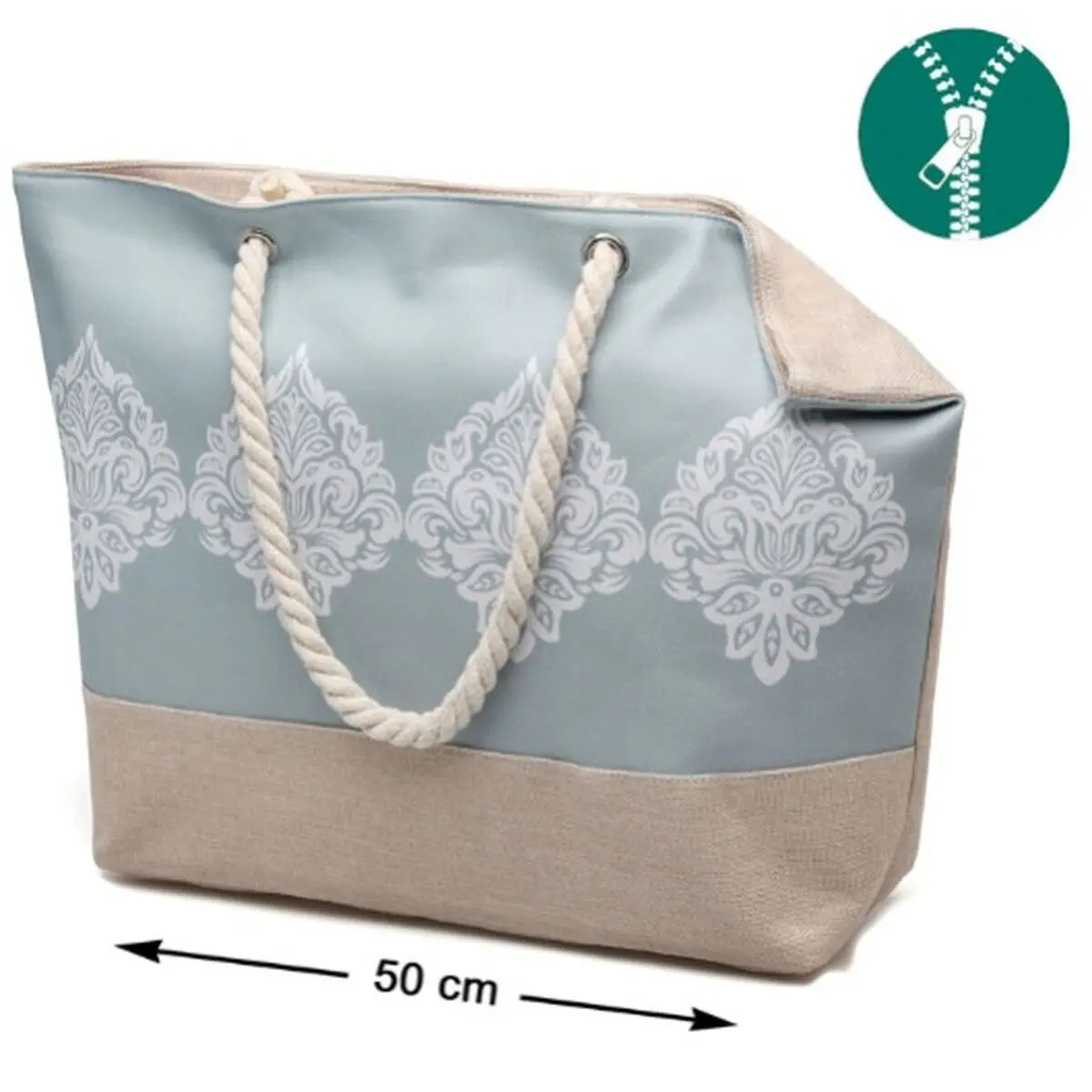 Borsa Damasco Spiaggia 54 x 36,5 x 14 cm