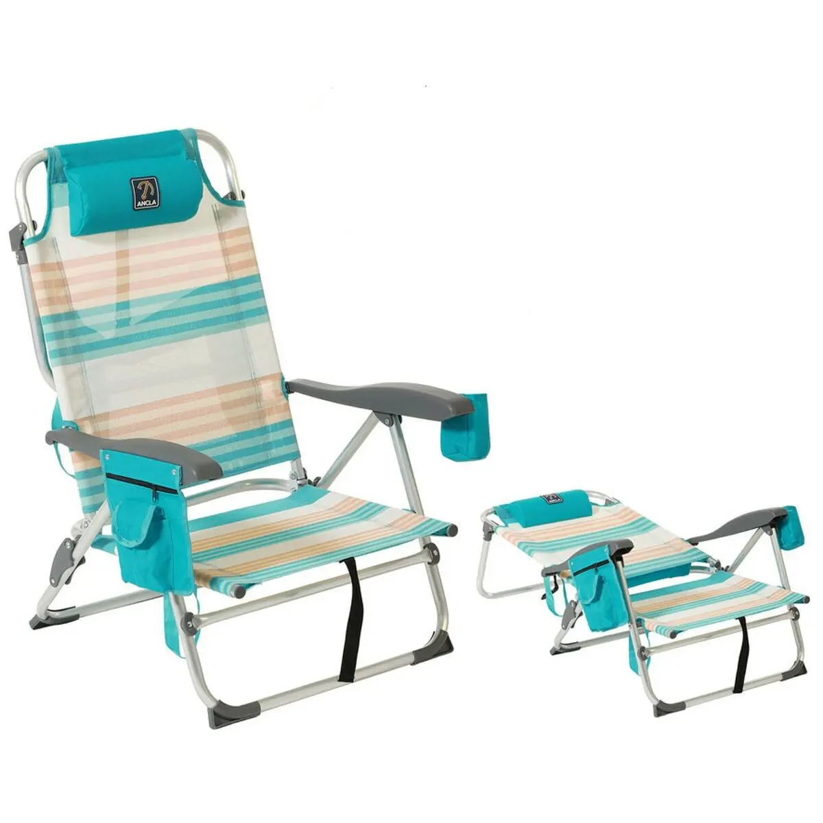 Sedia da Spiaggia Azzurro 87 x 51 x 23 cm