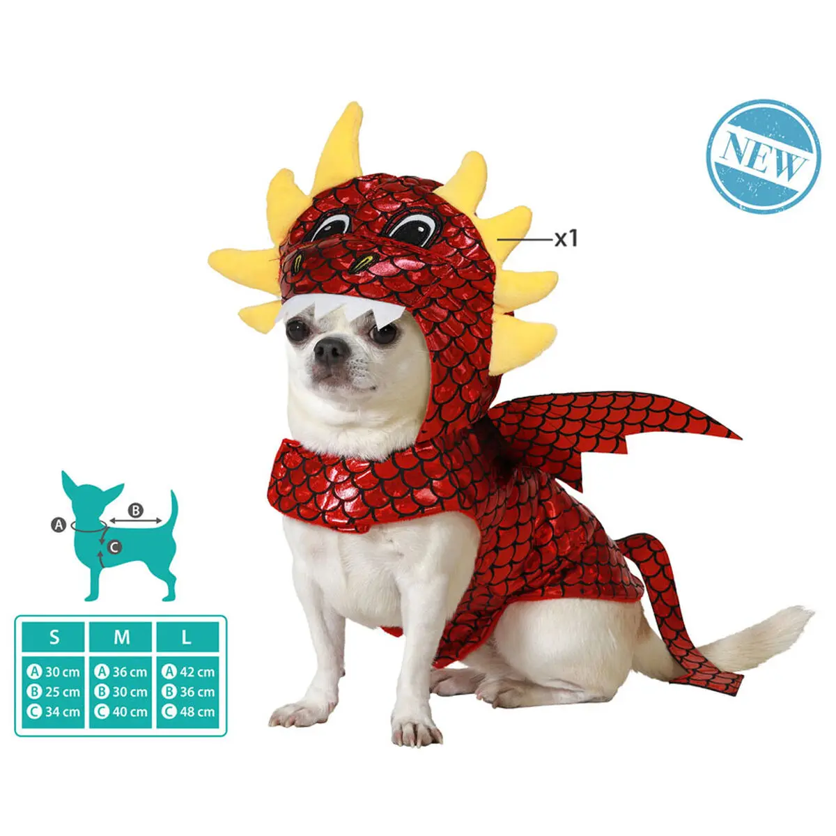 Costume per Cane Taglia S Drago