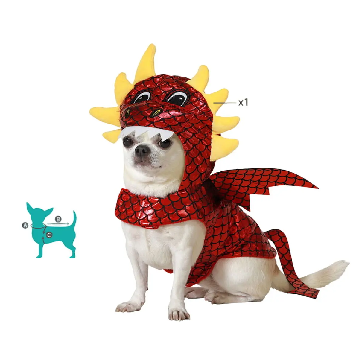 Costume per Cane Taglia L Drago