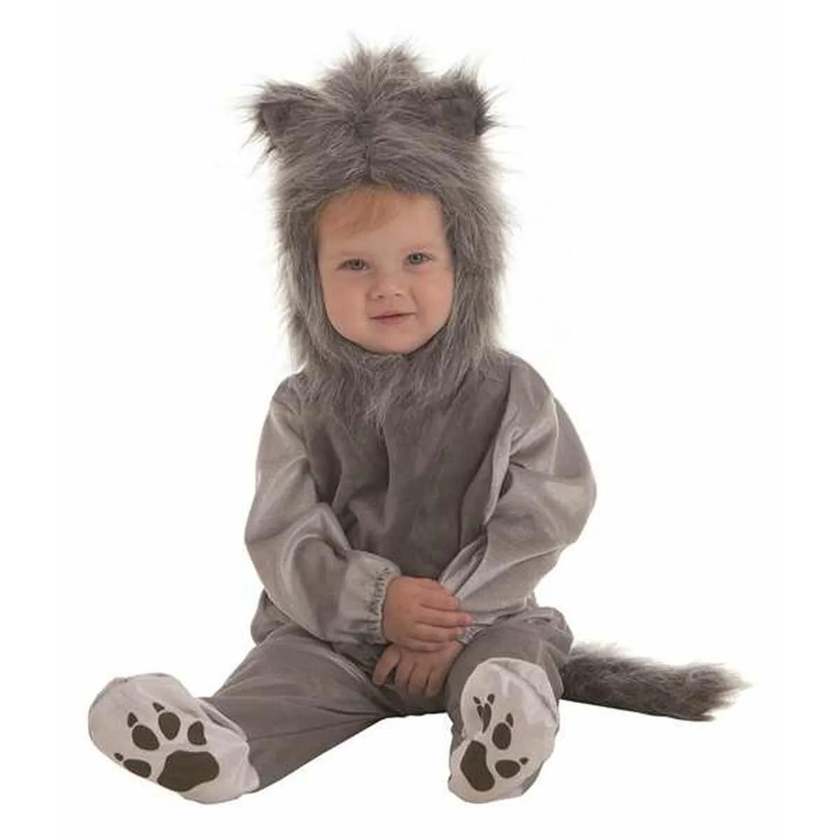 Costume per Neonati Grigio Gattino (2 Pezzi)