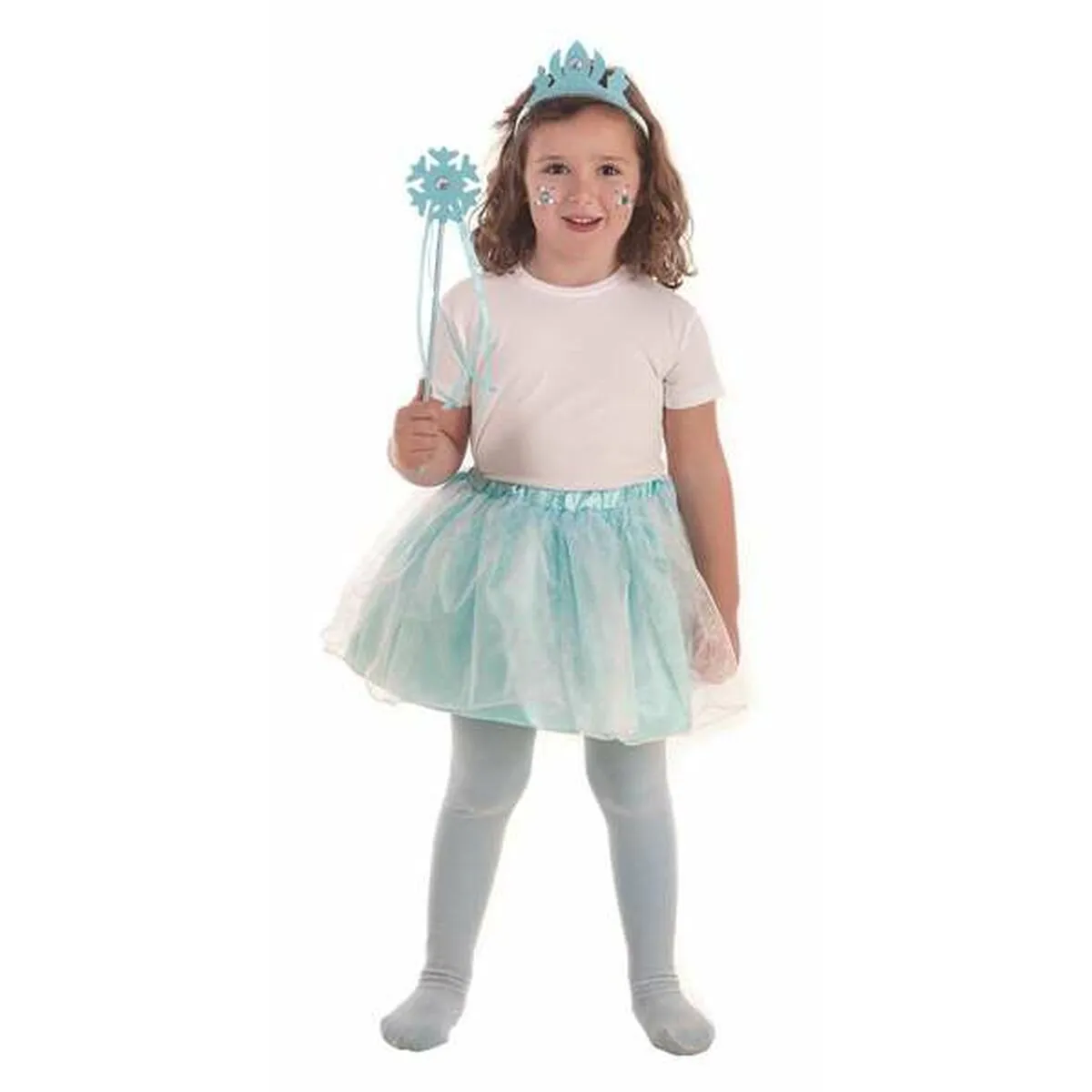 Costume per Bambini Principessa delle Nevi Azzurro (3 Pezzi)