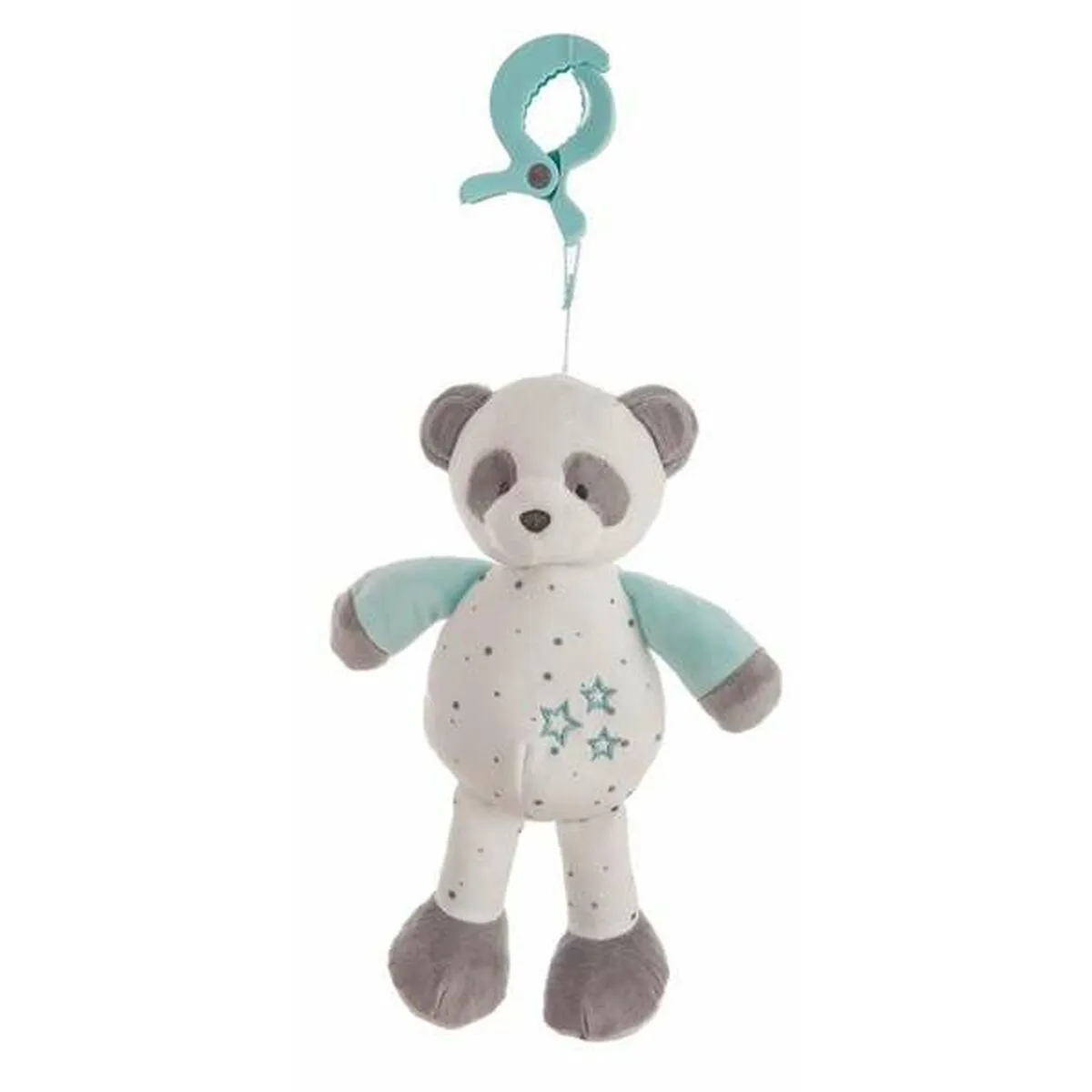 Peluche con Sonagli Panda Turchese 25cm