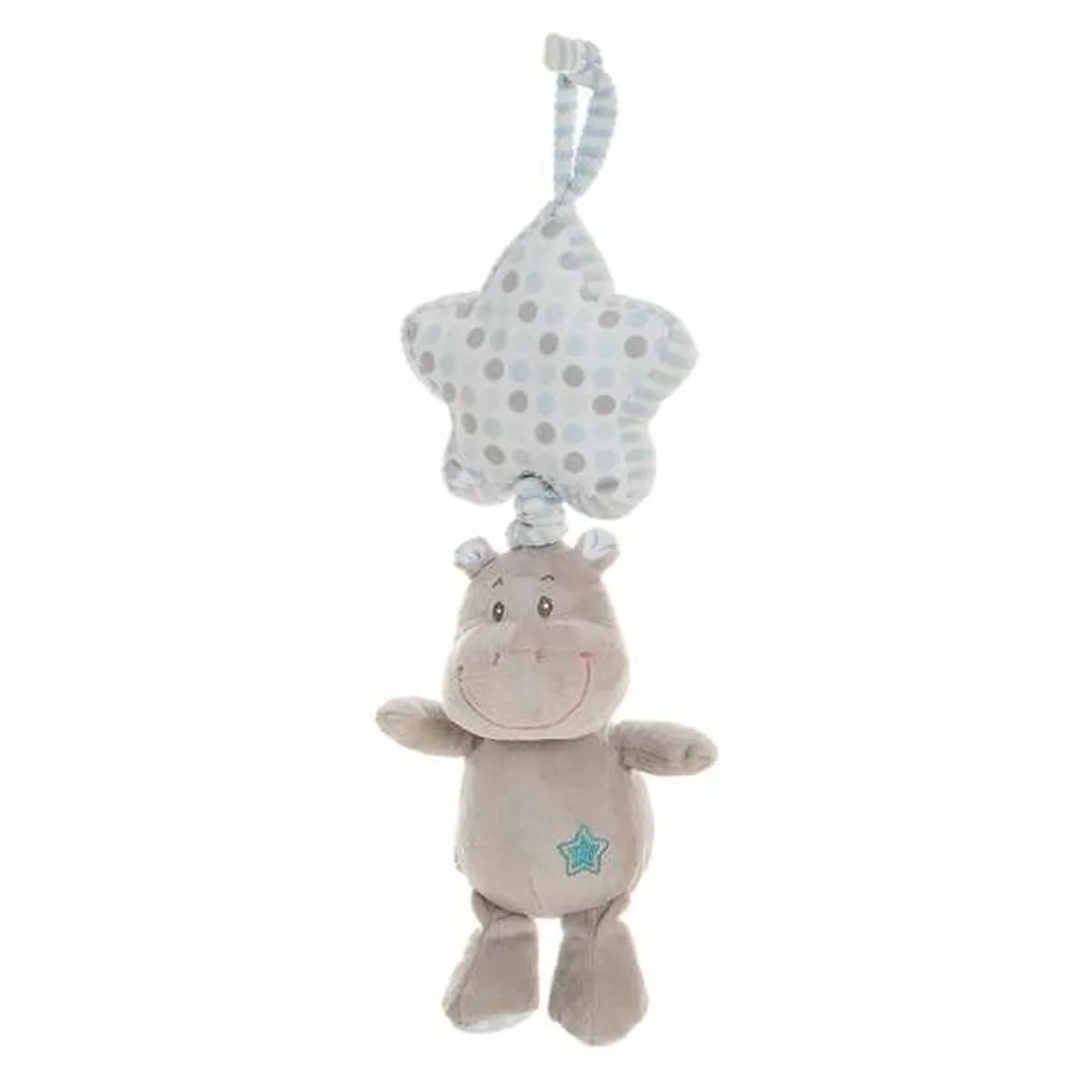 Peluche con Sonagli Ippopotamo 35 cm Azzurro