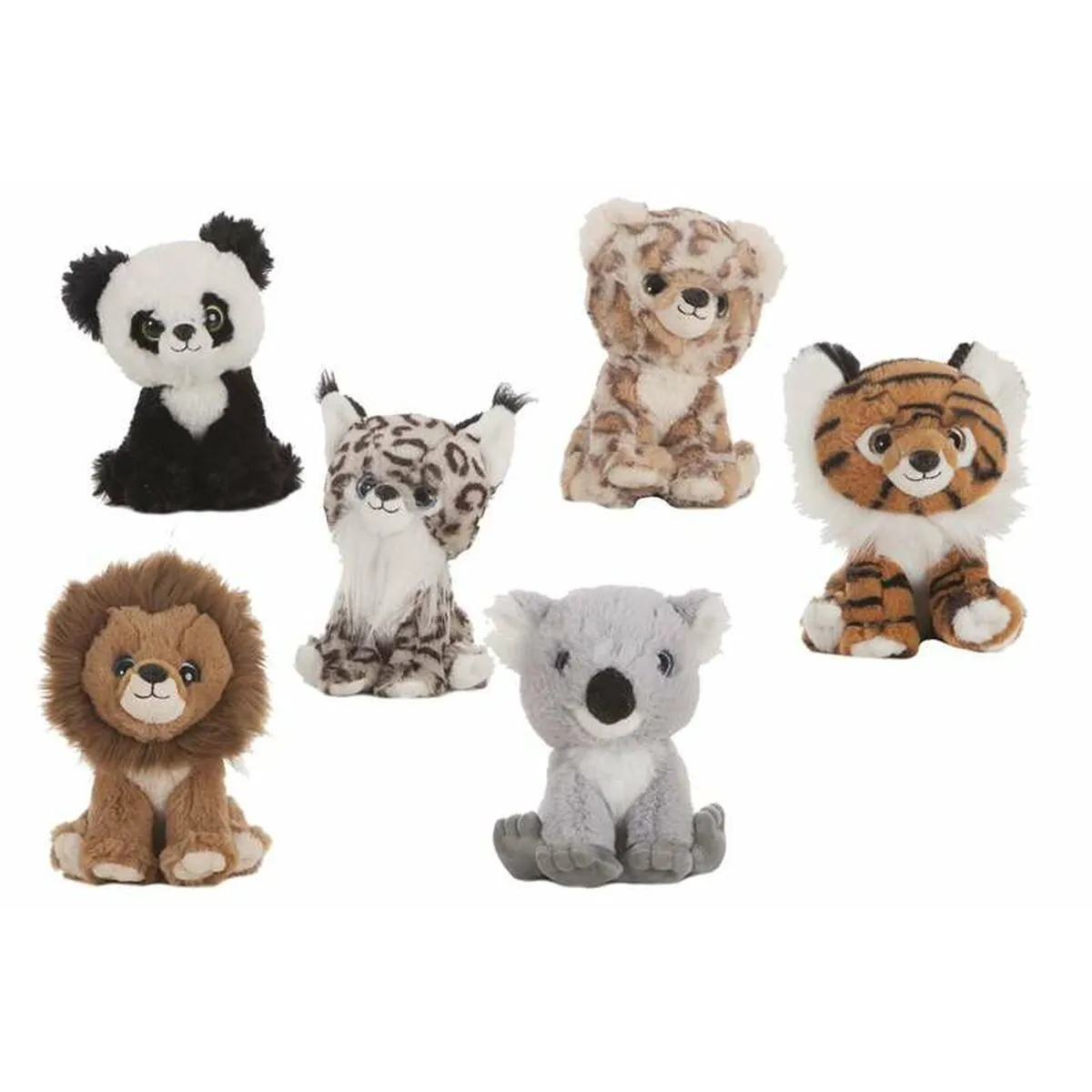 Set di peluche 6 Pezzi 22 cm animali