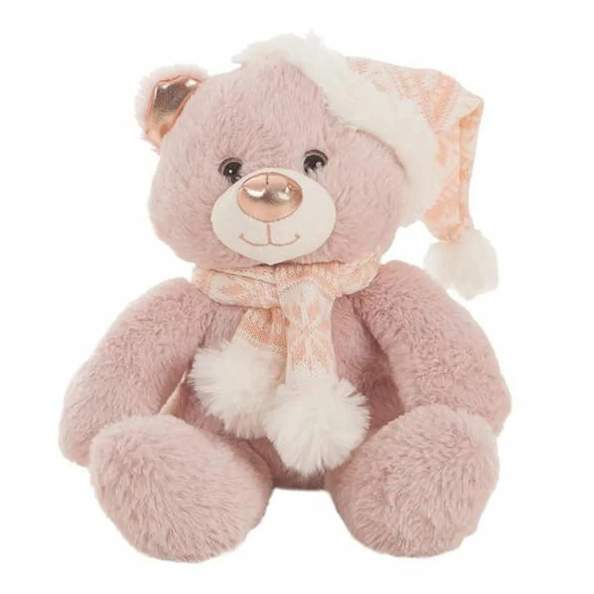 Orsetto di Peluche Rosa Natale 35 cm