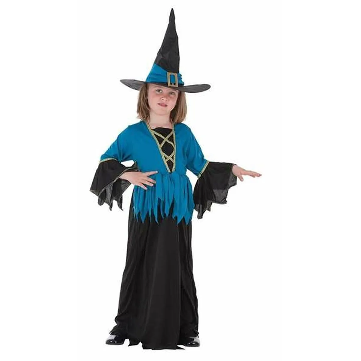 Costume per Bambini Azzurro 7-9 Anni Strega (2 Pezzi)