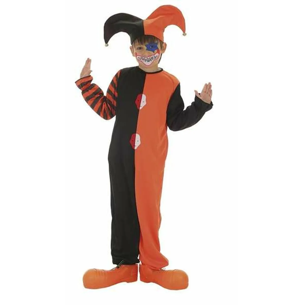 Costume per Bambini 10-12 Anni Arlecchino (2 Pezzi)