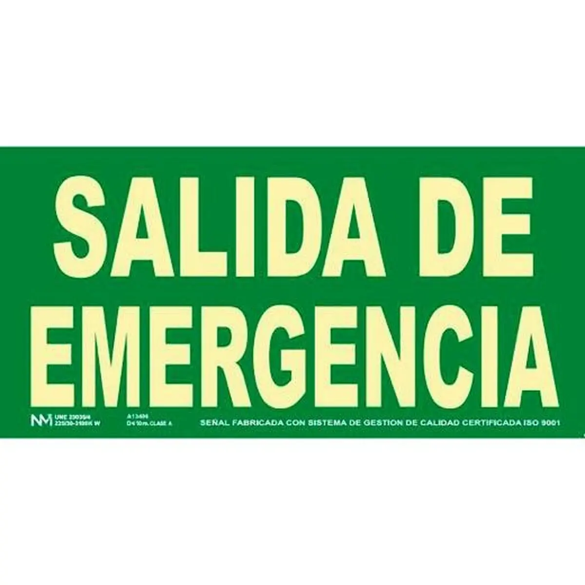 Insegna Archivo 2000 "SALIDA DE EMERGENCIA" PVC 32 x 16 cm