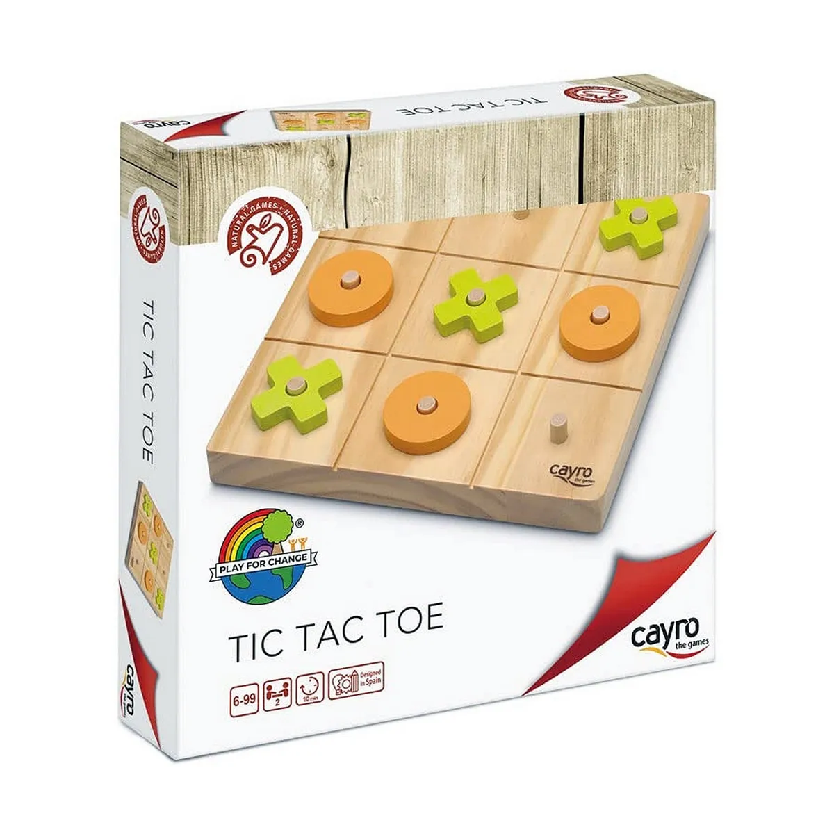 Gioco Tris Cayro Tic Tac Toe Legno 20 x 20 x 4 cm