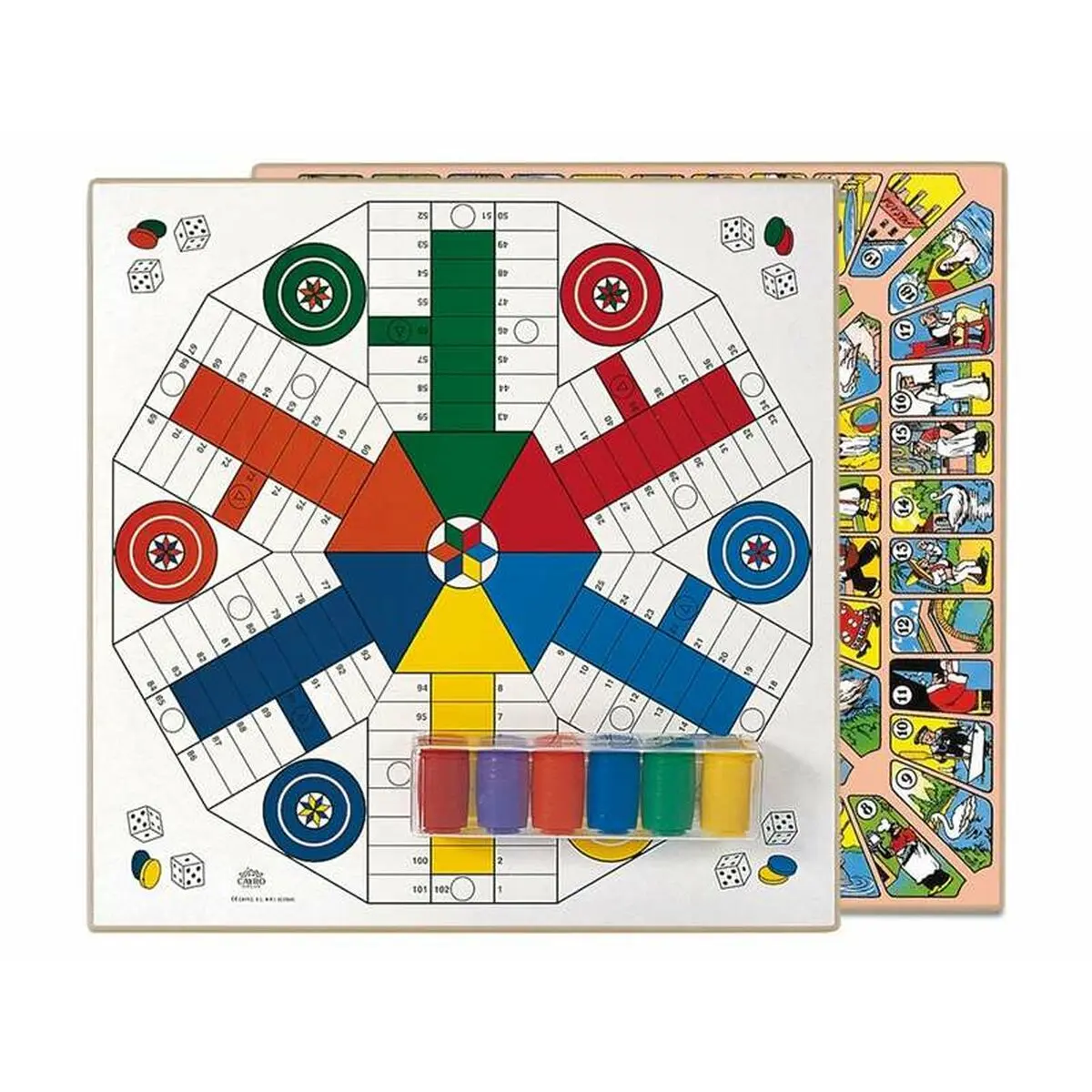 Tabellone per Parcheesi e Gioco dell'Oca Cayro (40 x 40 cm)