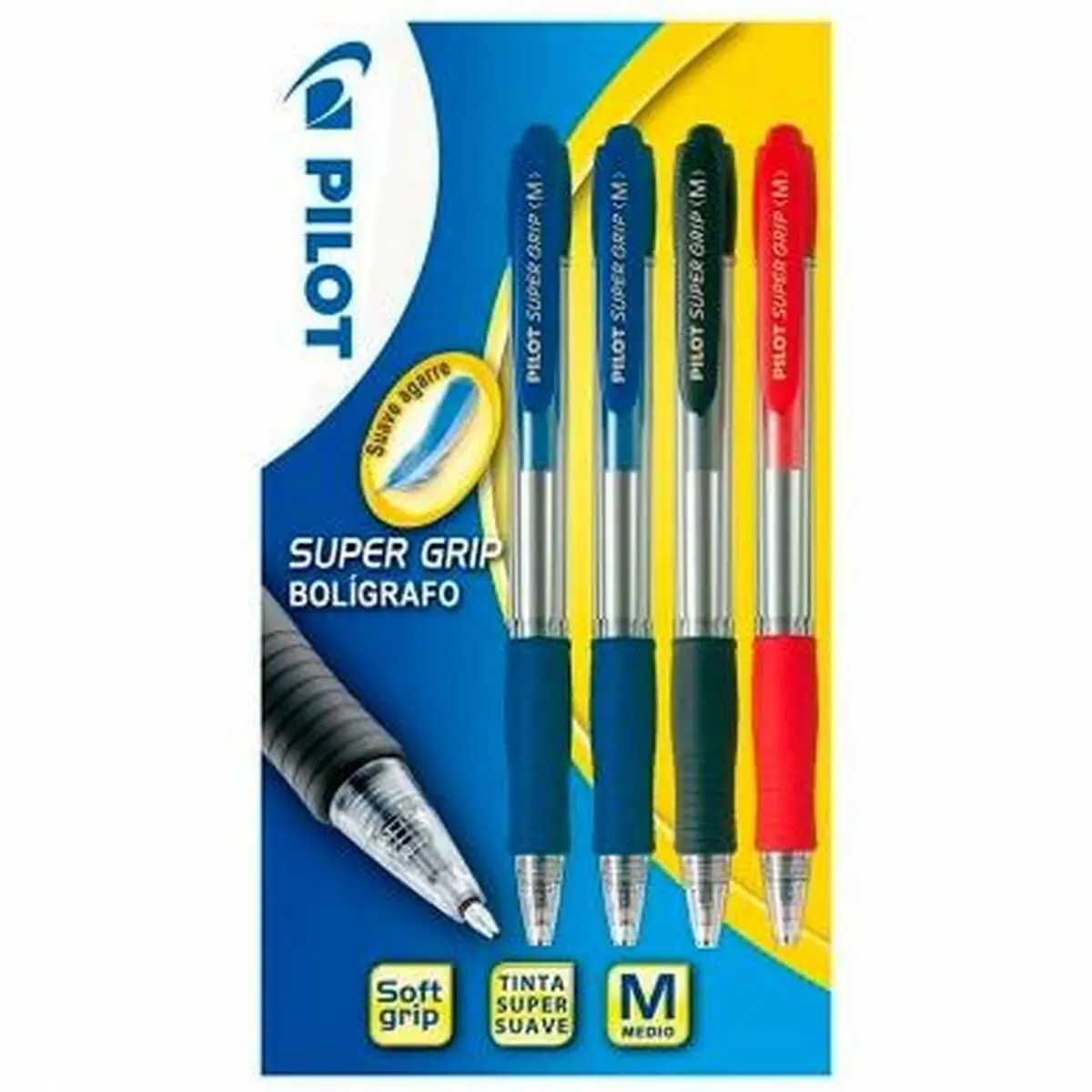 Set di Penne Pilot SUPERGRIP Multicolore (4 Pezzi)