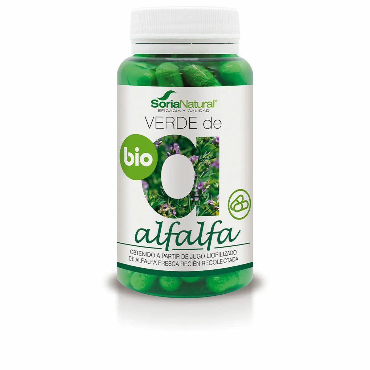 Integratore digestivo Soria Natural Verde De Alfalfa Erba medica 80 Unità