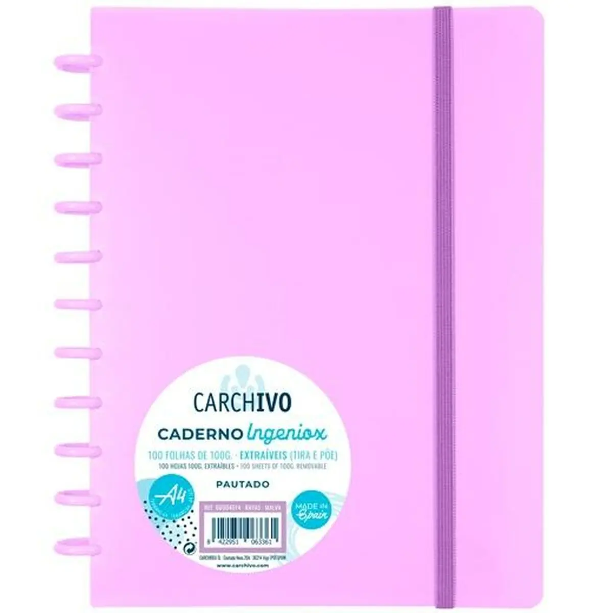 Quaderno Carchivo Ingeniox Malva A4 100 fogli