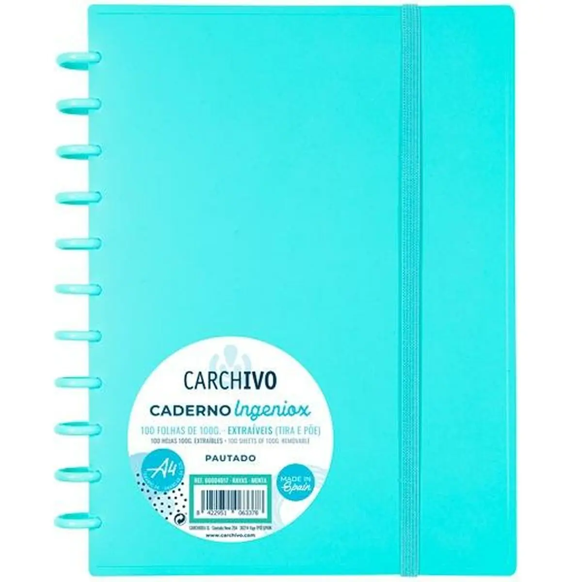 Quaderno Carchivo Ingeniox Menta A4 100 fogli