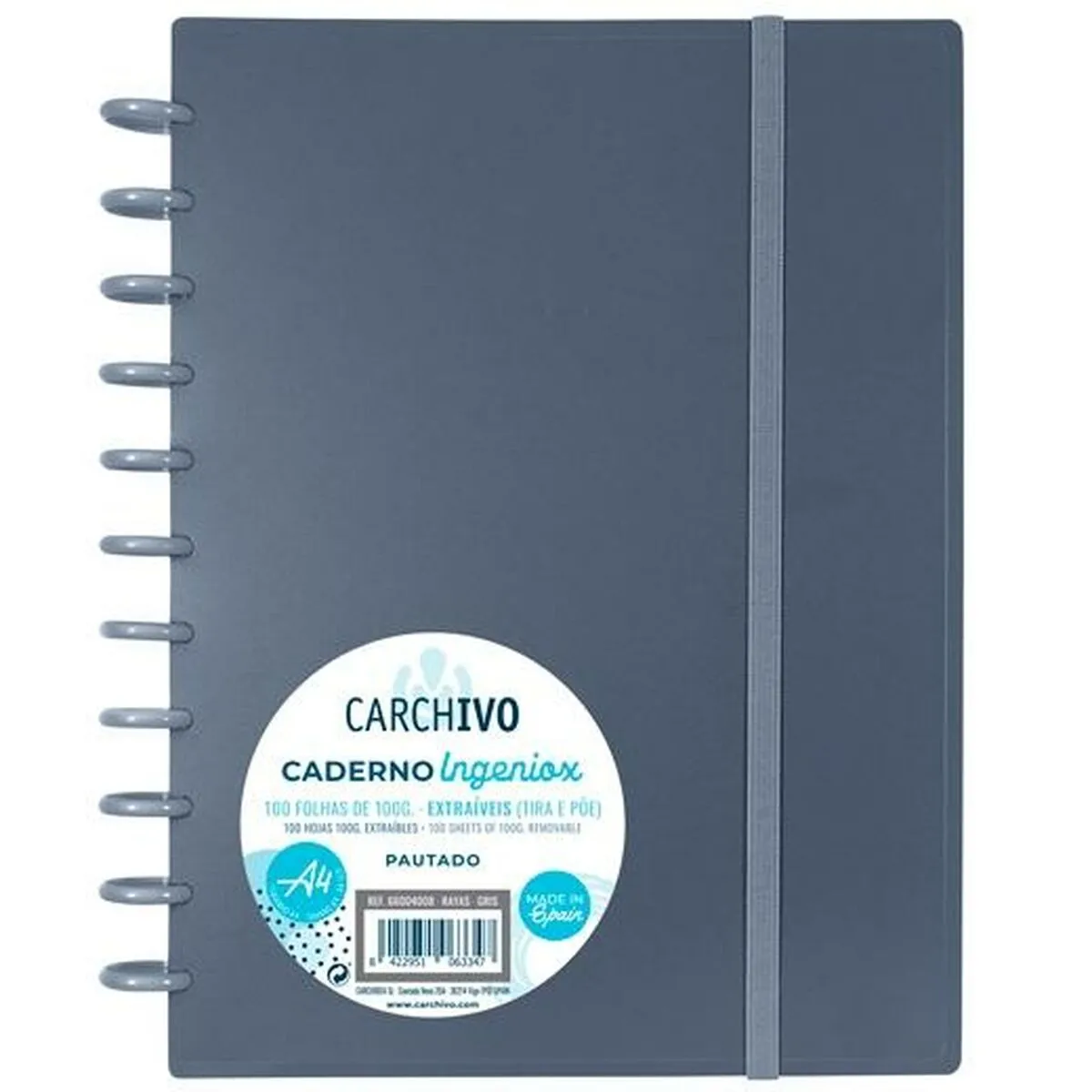 Quaderno Carchivo Ingeniox Grigio A4