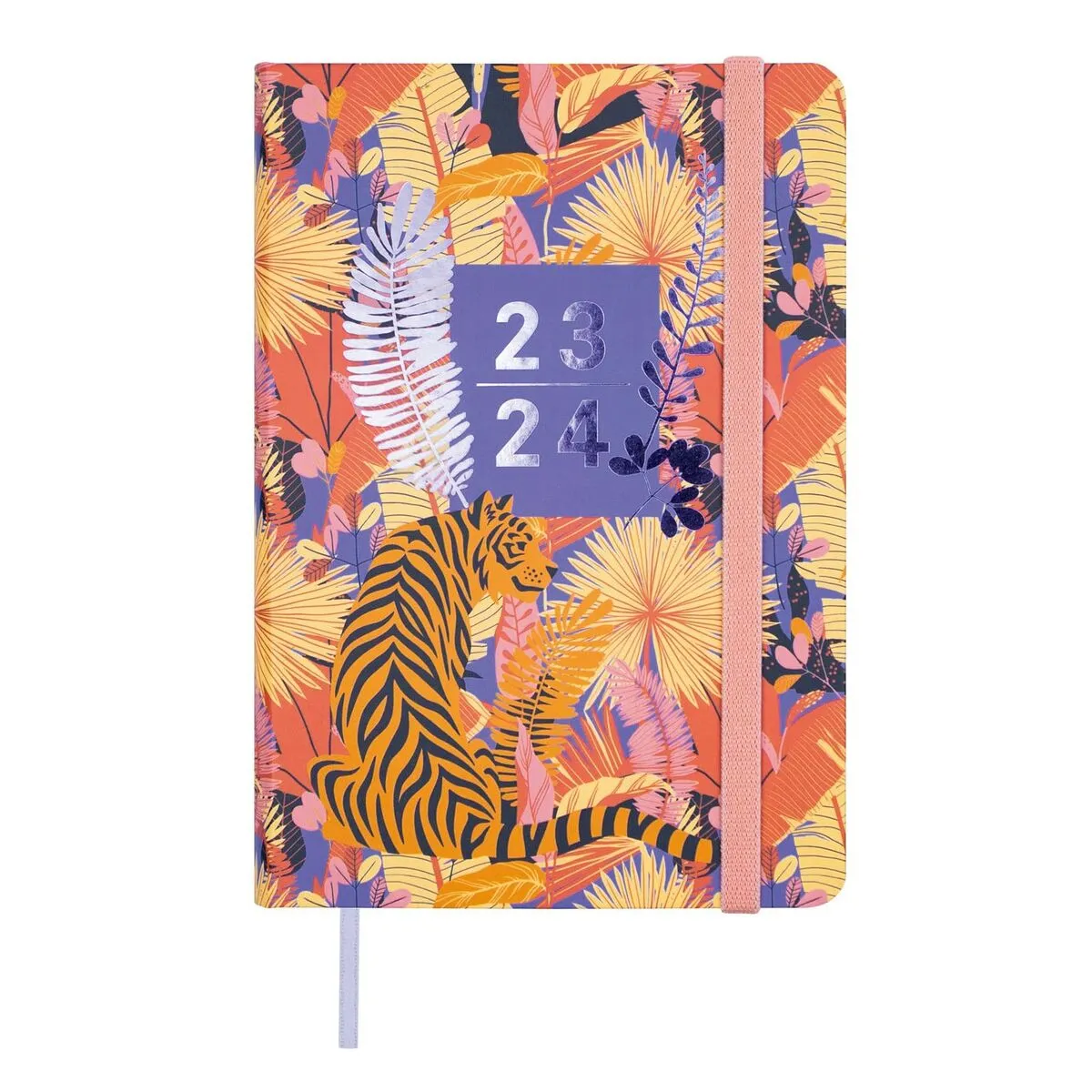 Agenda Finocam Natural Tiger Per la scuola 2023-2024 Multicolore 11,8 x 16,8 cm