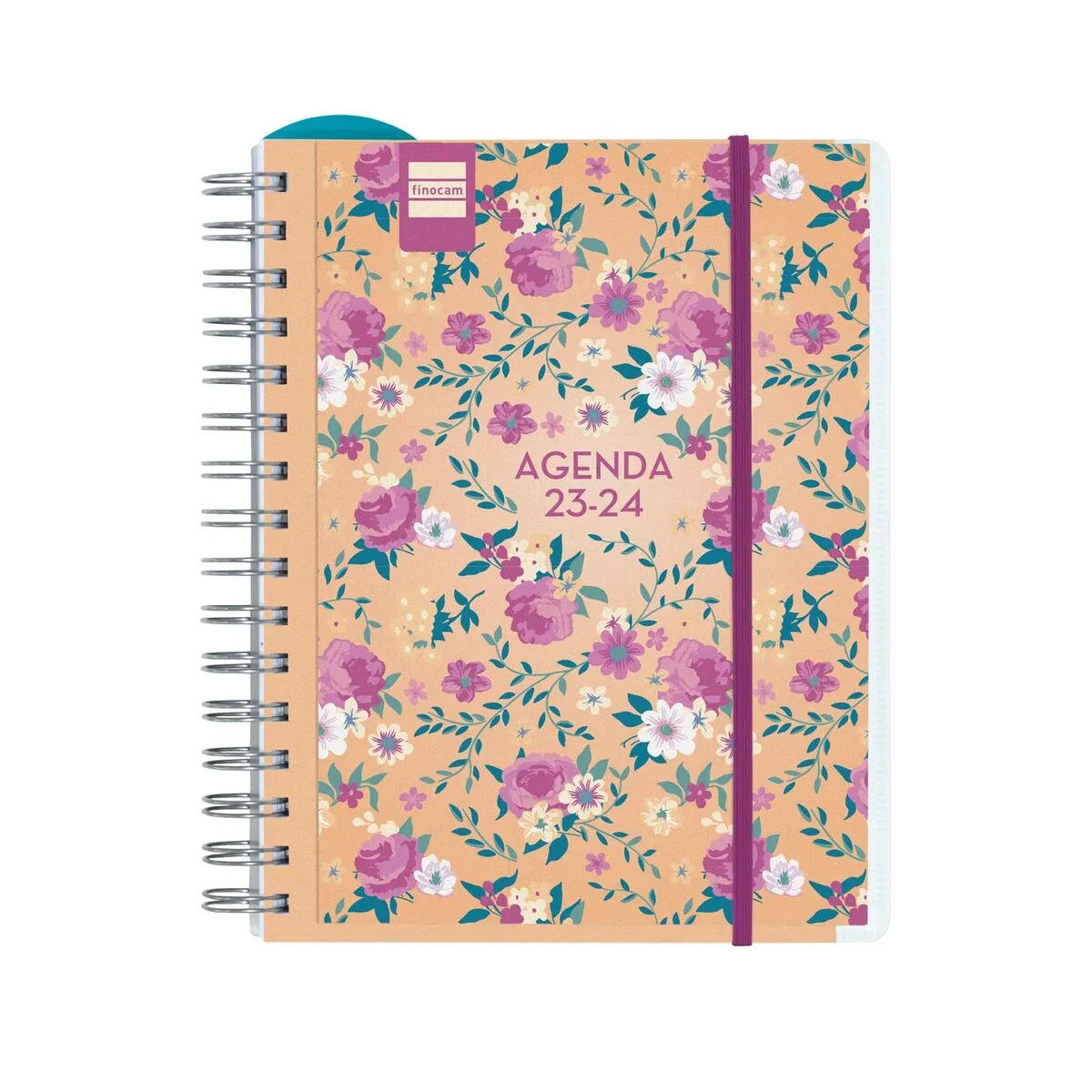 Agenda Finocam Flowers 2023-2024 Insegnante Multicolore Quarto 15,5 x 21,2 cm