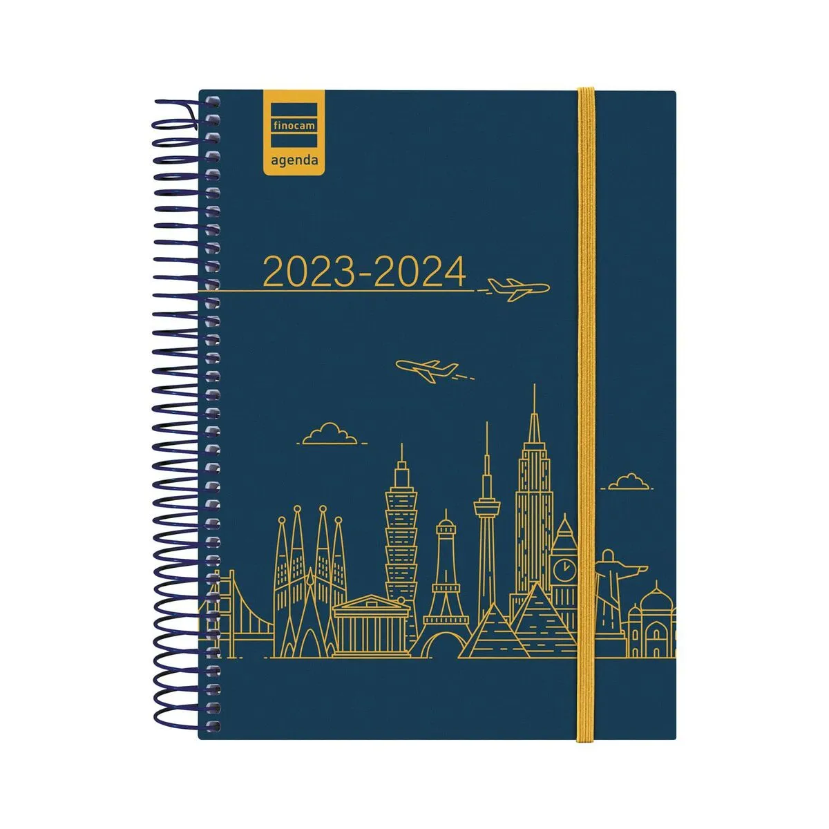 Agenda Finocam City 2023-2024 Per la scuola Multicolore Quarto 15,5 x 21,2 cm