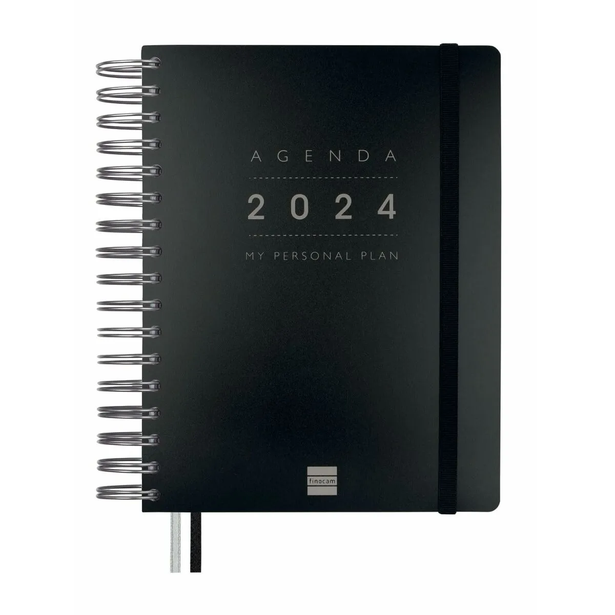 Agenda Finocam My Personal Plan 2024 Nero Quarto 15,5 x 21,7 cm