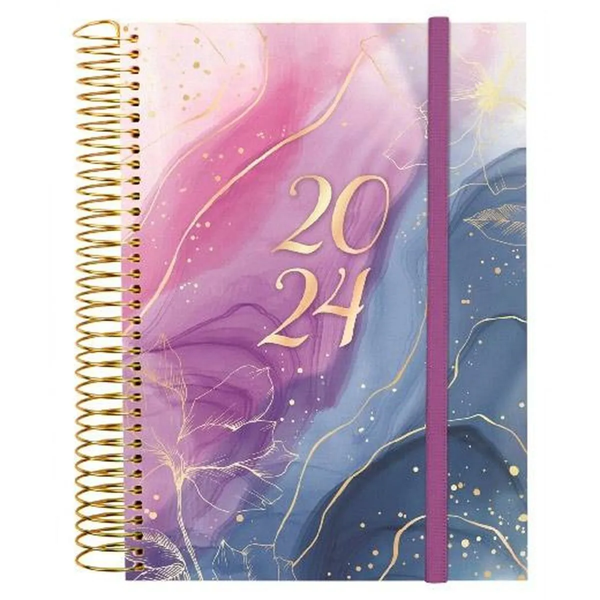 Agenda Finocam Design Collection Goldy 2024 Multicolore A5 15,5 x 21,2 cm