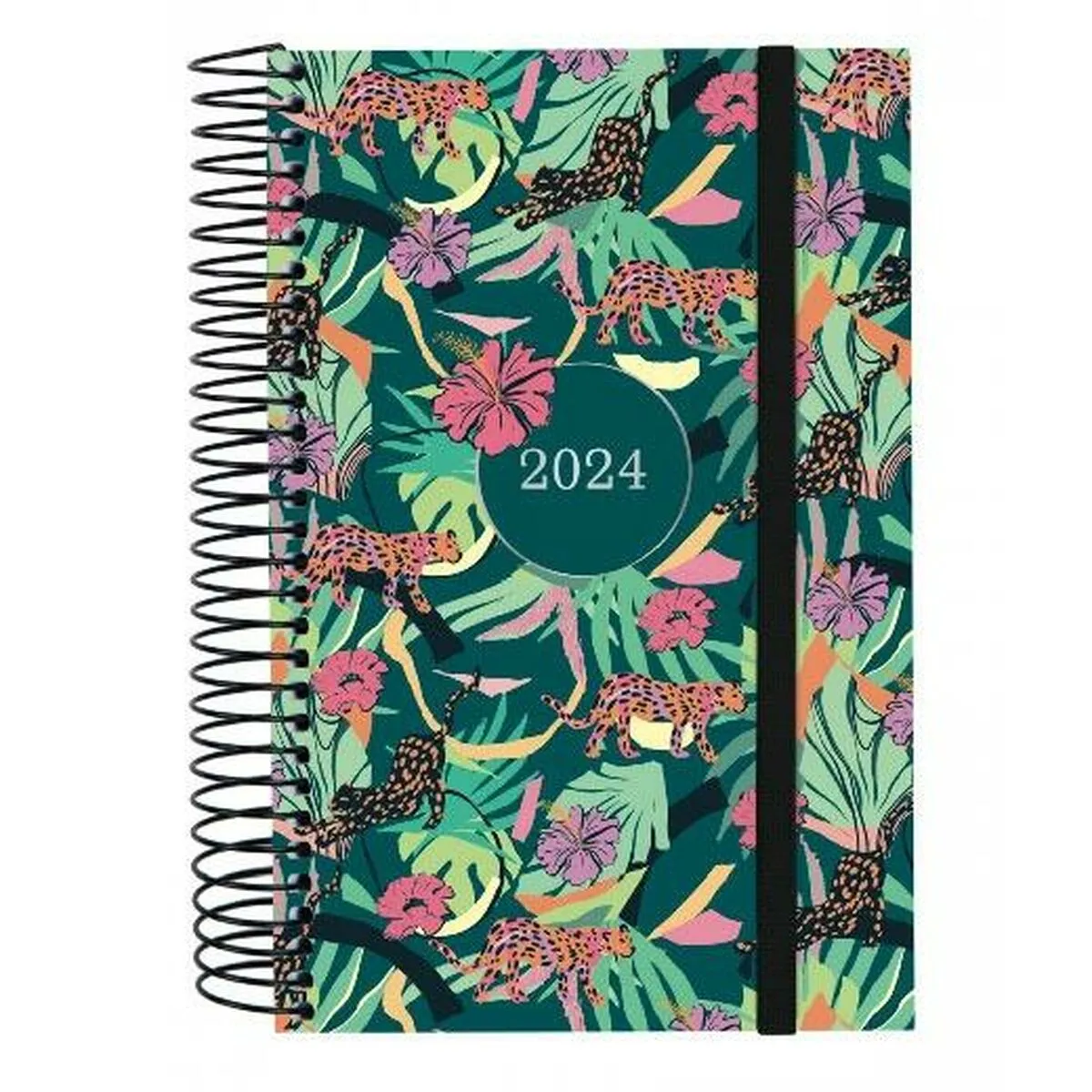 Agenda Finocam Design Collection Giungla 2024 Multicolore 11,7 x 18,1 cm