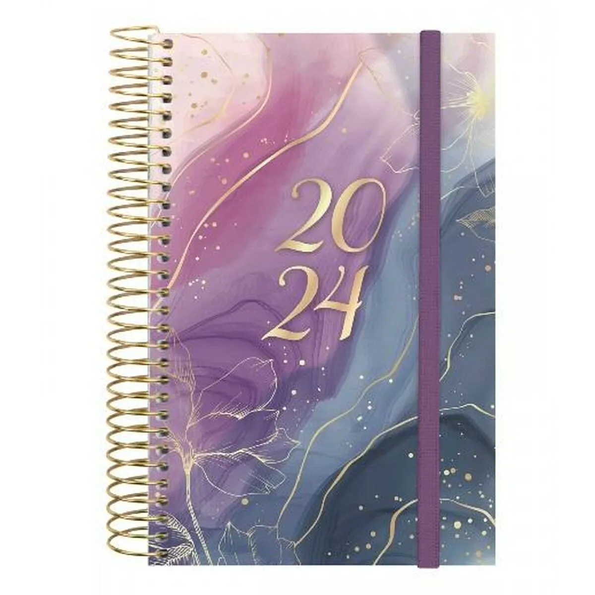 Agenda Finocam Design Collection Goldy 2024 Multicolore 11,7 x 18,1 cm