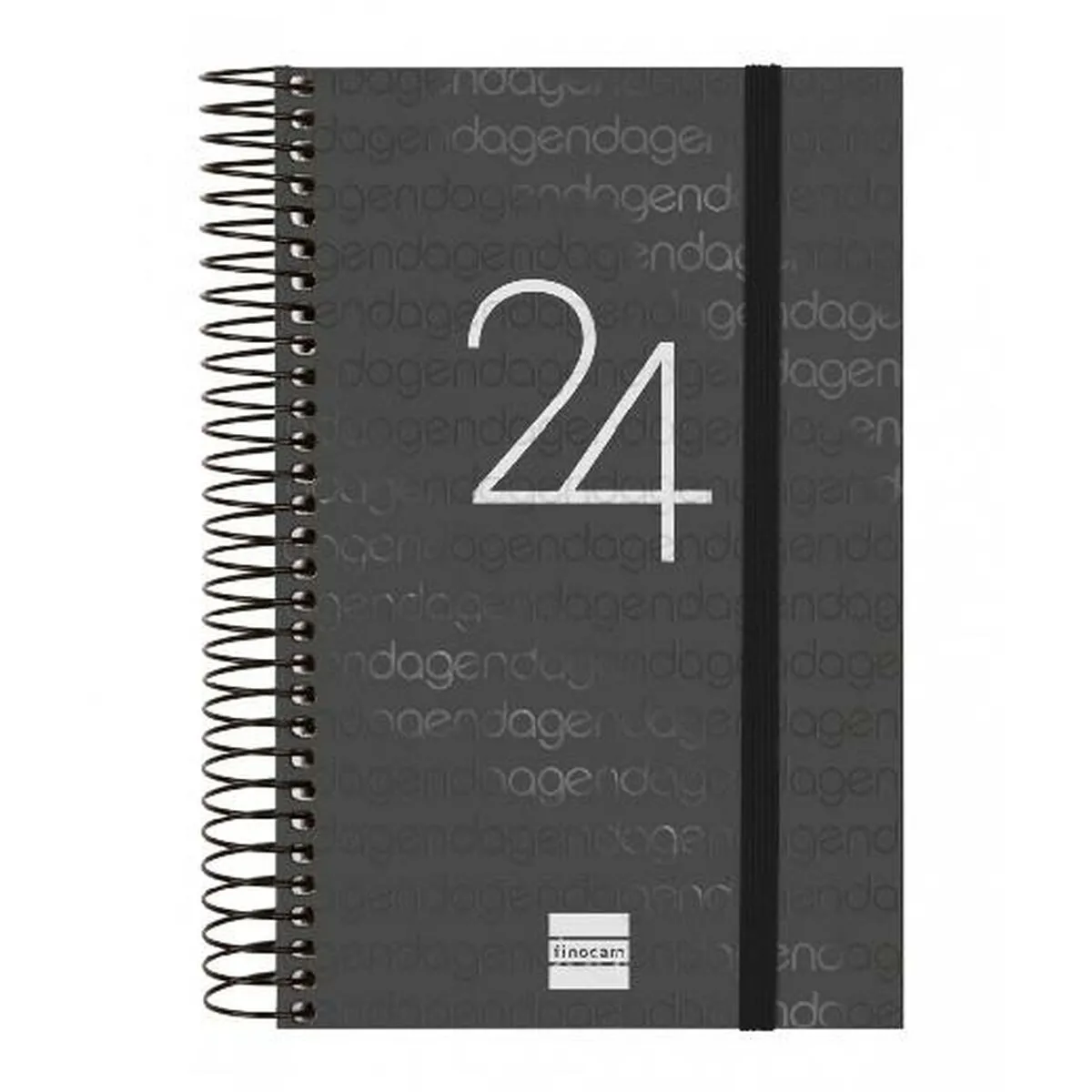 Agenda Finocam 2024 Nero 11,7 x 18,1 cm