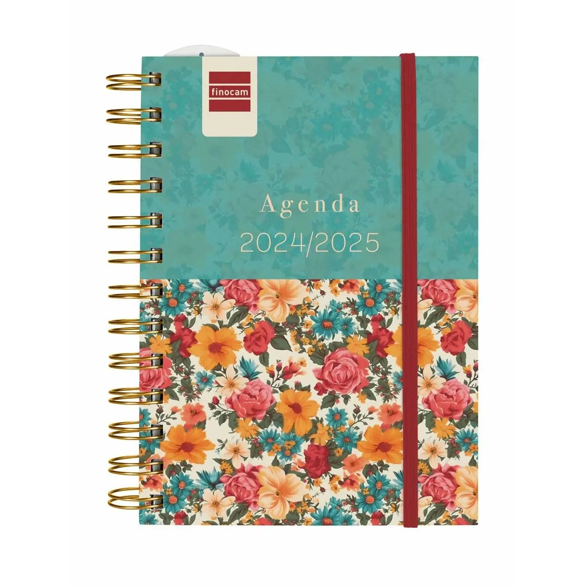 Agenda Finocam Garden Multicolore 1/8 12 x 16,4 cm 2024-2025