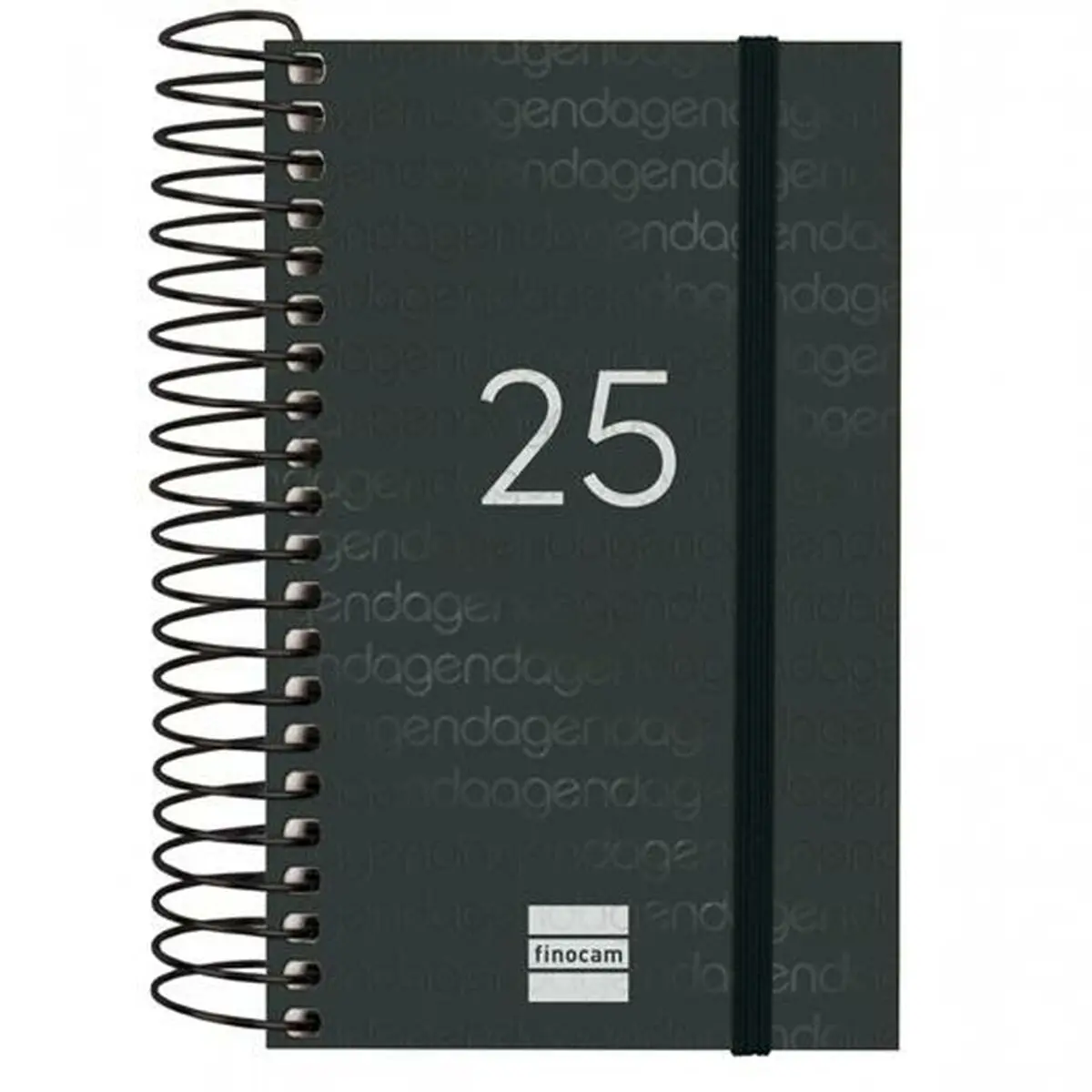 Agenda Finocam YEAR Nero Mini 7,9 x 12,7 cm 2025