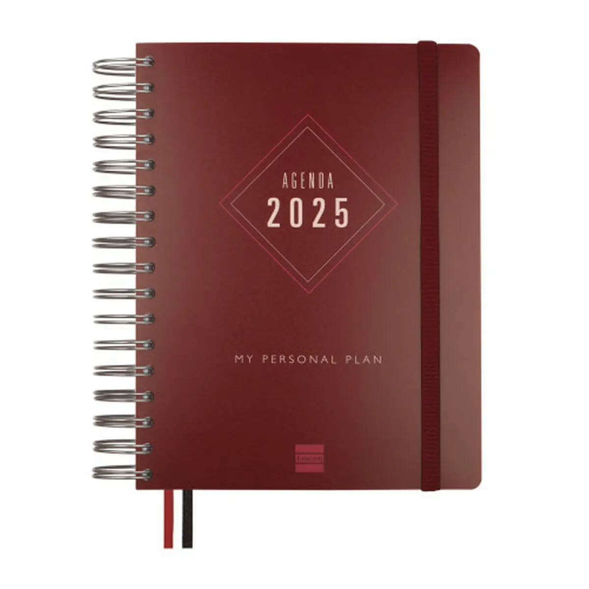 Agenda Finocam TEMPUS Bordeaux Quarto 15,5 x 21,7 cm 2025