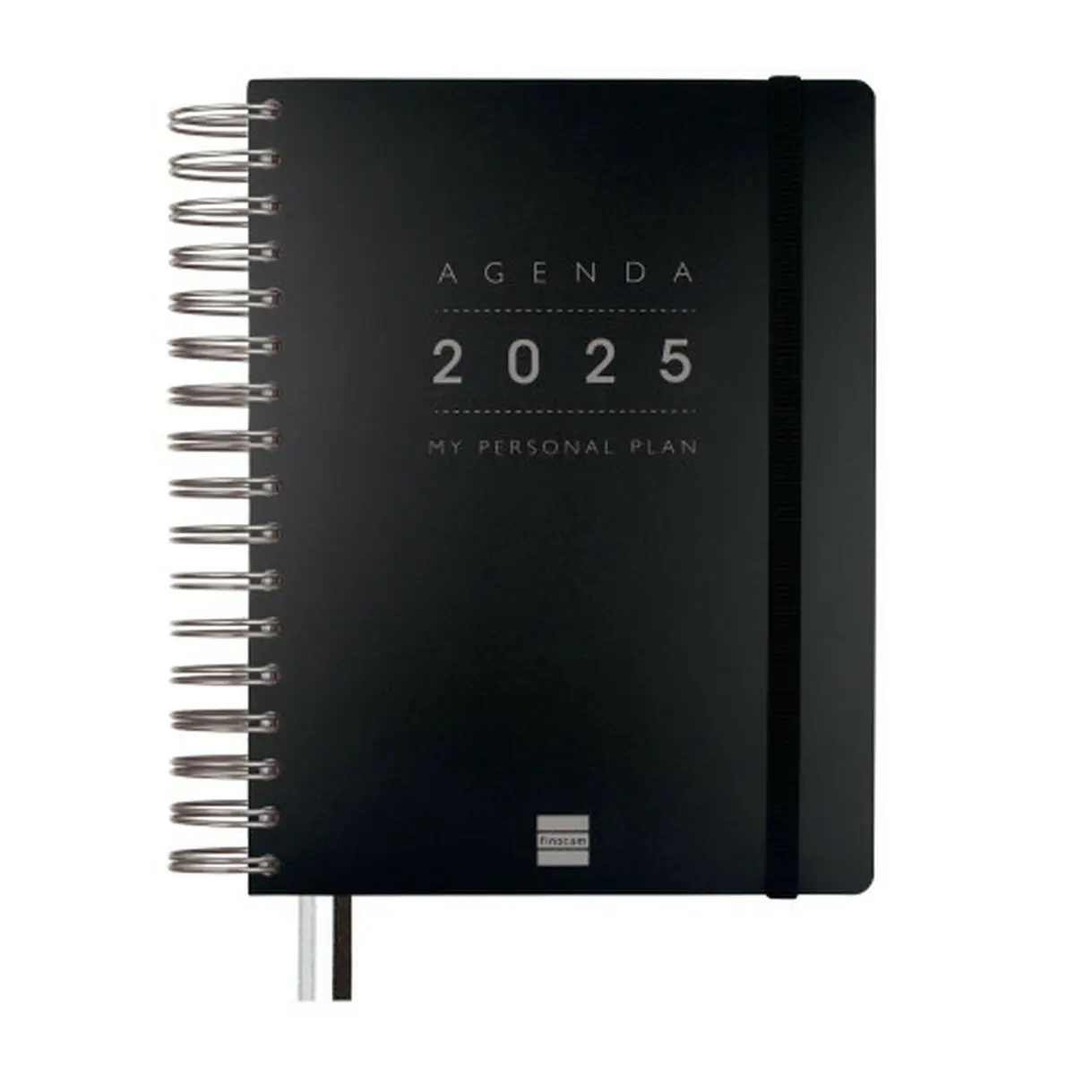 Agenda Finocam TEMPUS Nero Quarto 15,5 x 21,7 cm 2025