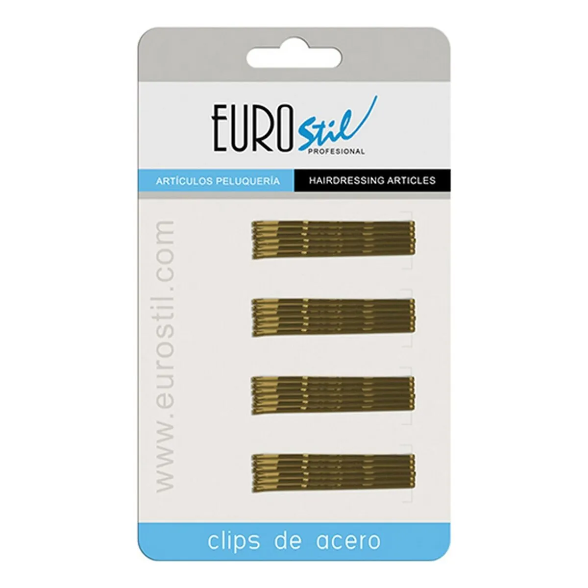 Fermagli per Capelli Eurostil 8391 50 mm Bronce Ondulatore (24 pcs)