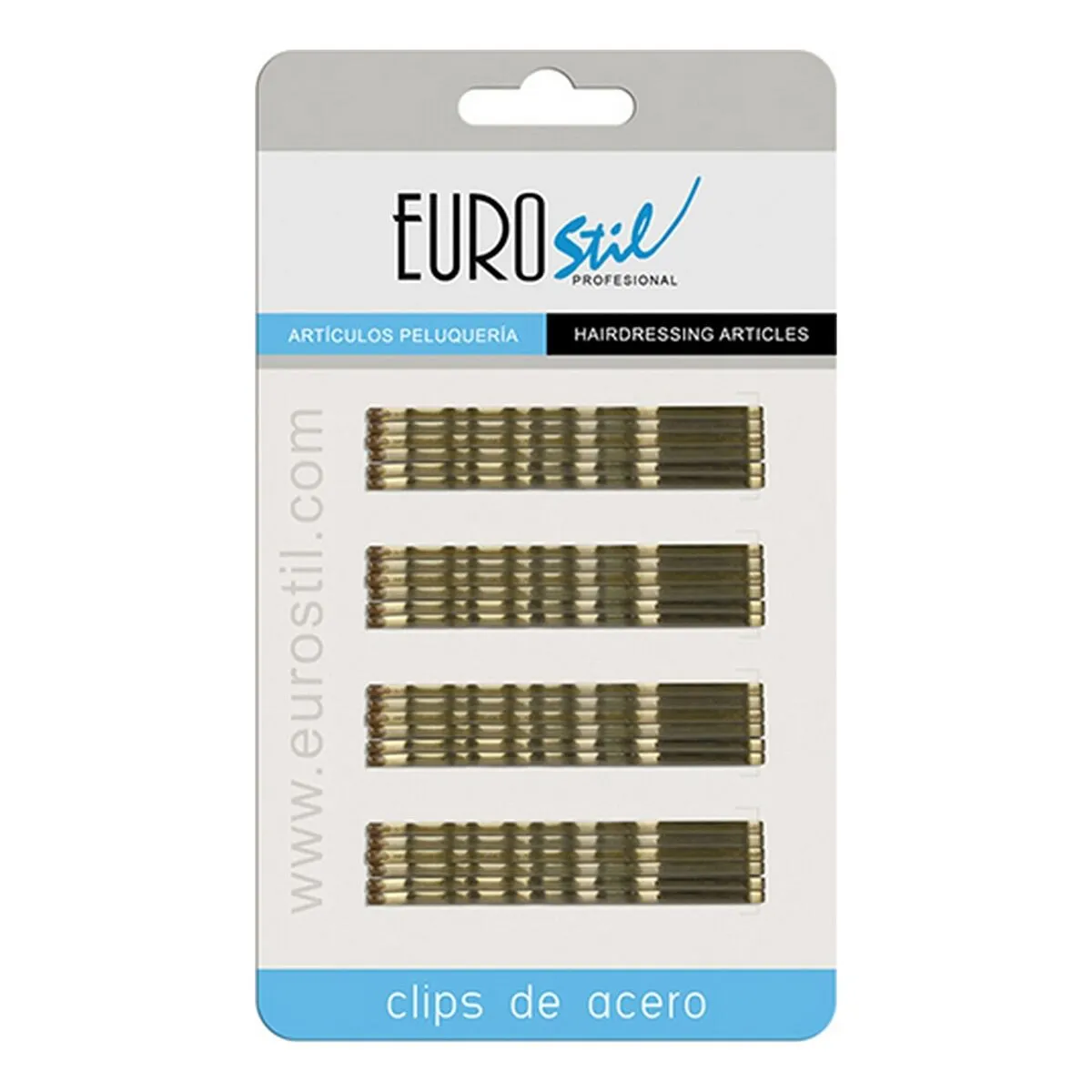 Fermagli per Capelli Eurostil TP-8423029012472_2522_Vendor 70 mm Bronce Ondulatore (24 pcs)