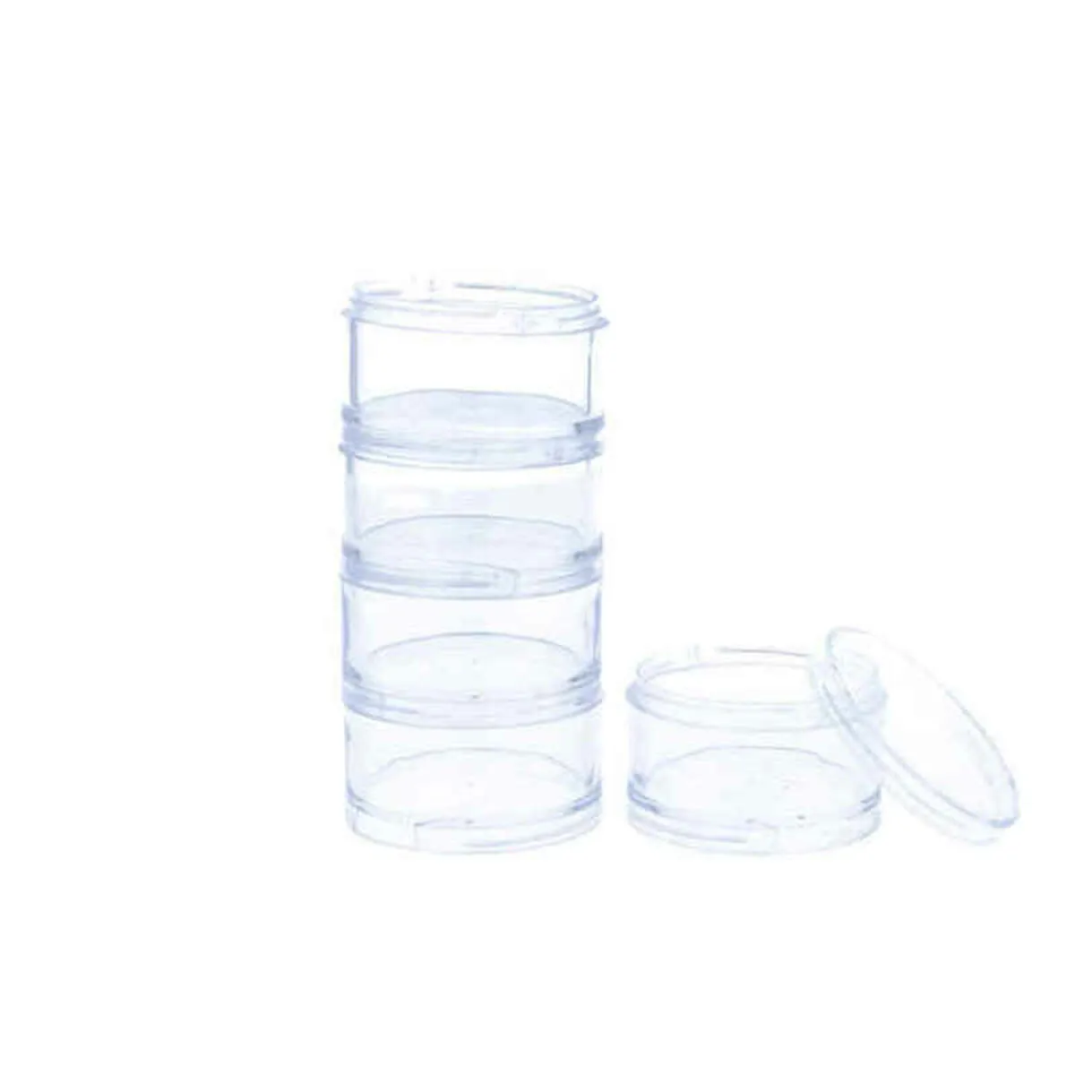 Bicchiere per mix Eurostil PLASTICO TUBO Trasparente Unghie (5 uds)