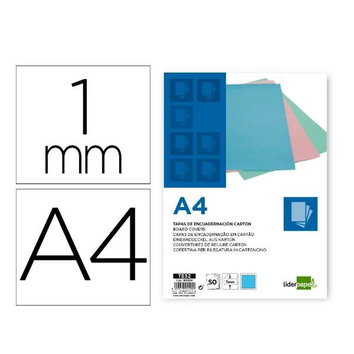 Set di coperchi Liderpapel TE32 Plastica Multicolore