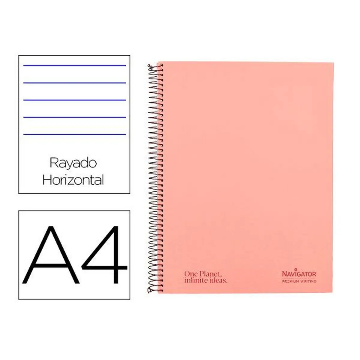 Quaderno Navigator NA15 Rosa chiaro A4 120 Fogli