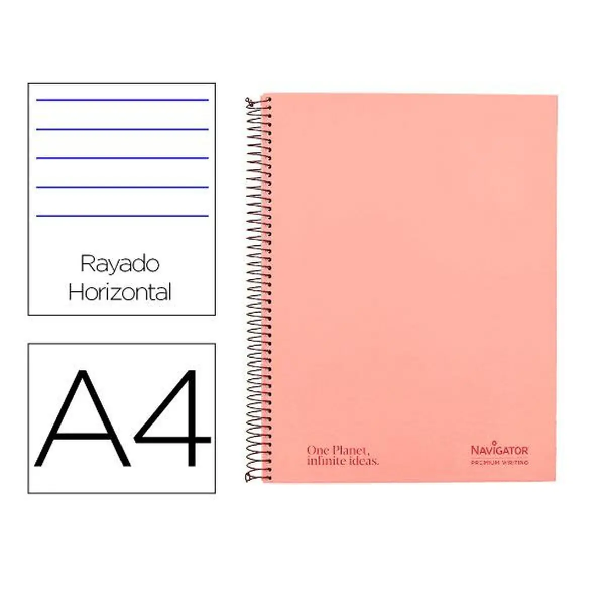 Quaderno Navigator NA22 Rosa A4 80 Pagine