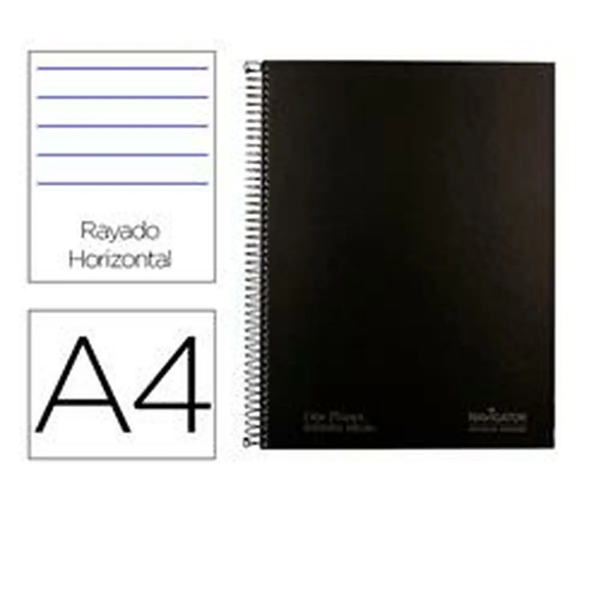 Quaderno Navigator NA23 Nero A4 80 Pagine