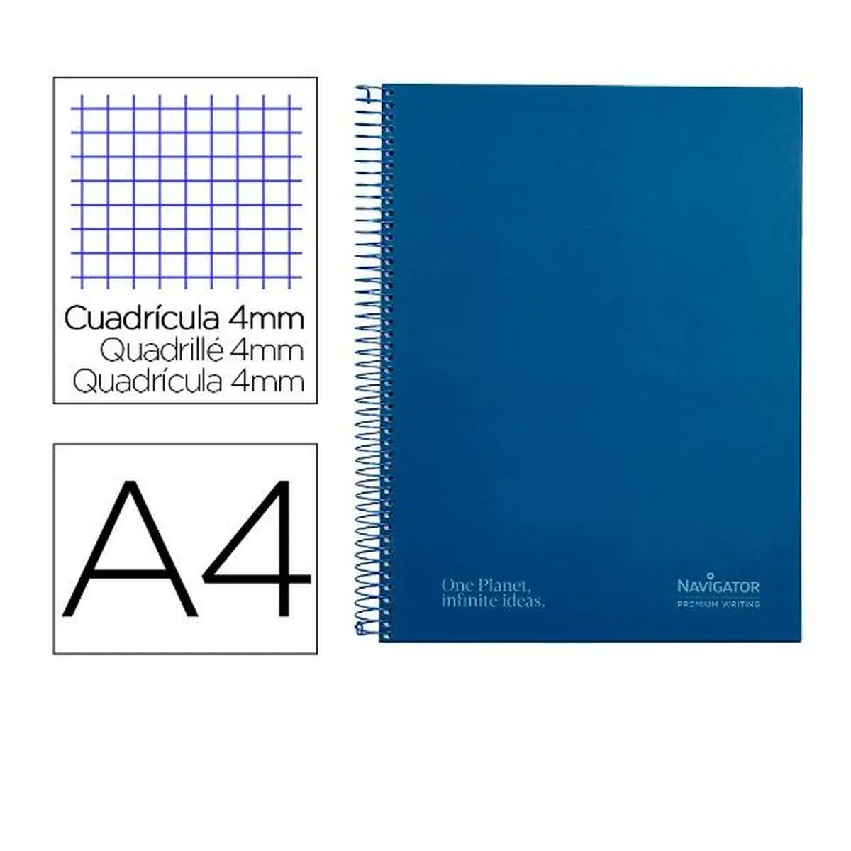 Quaderno Navigator NA37 Azzurro A4 80 Pagine