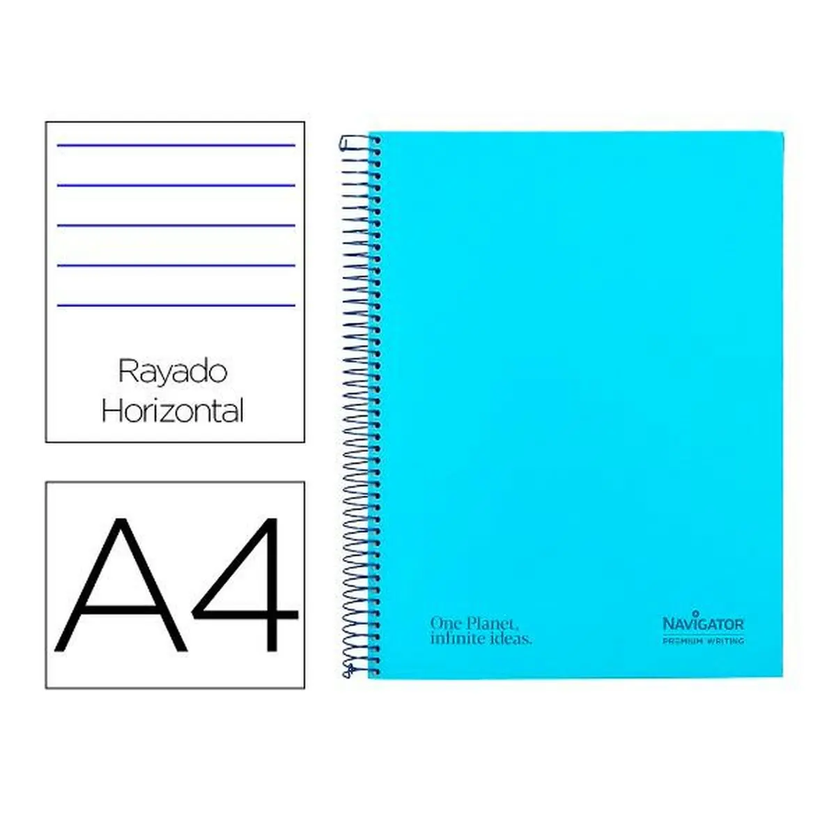 Quaderno Navigator NA40 Azzurro A4 80 Pagine