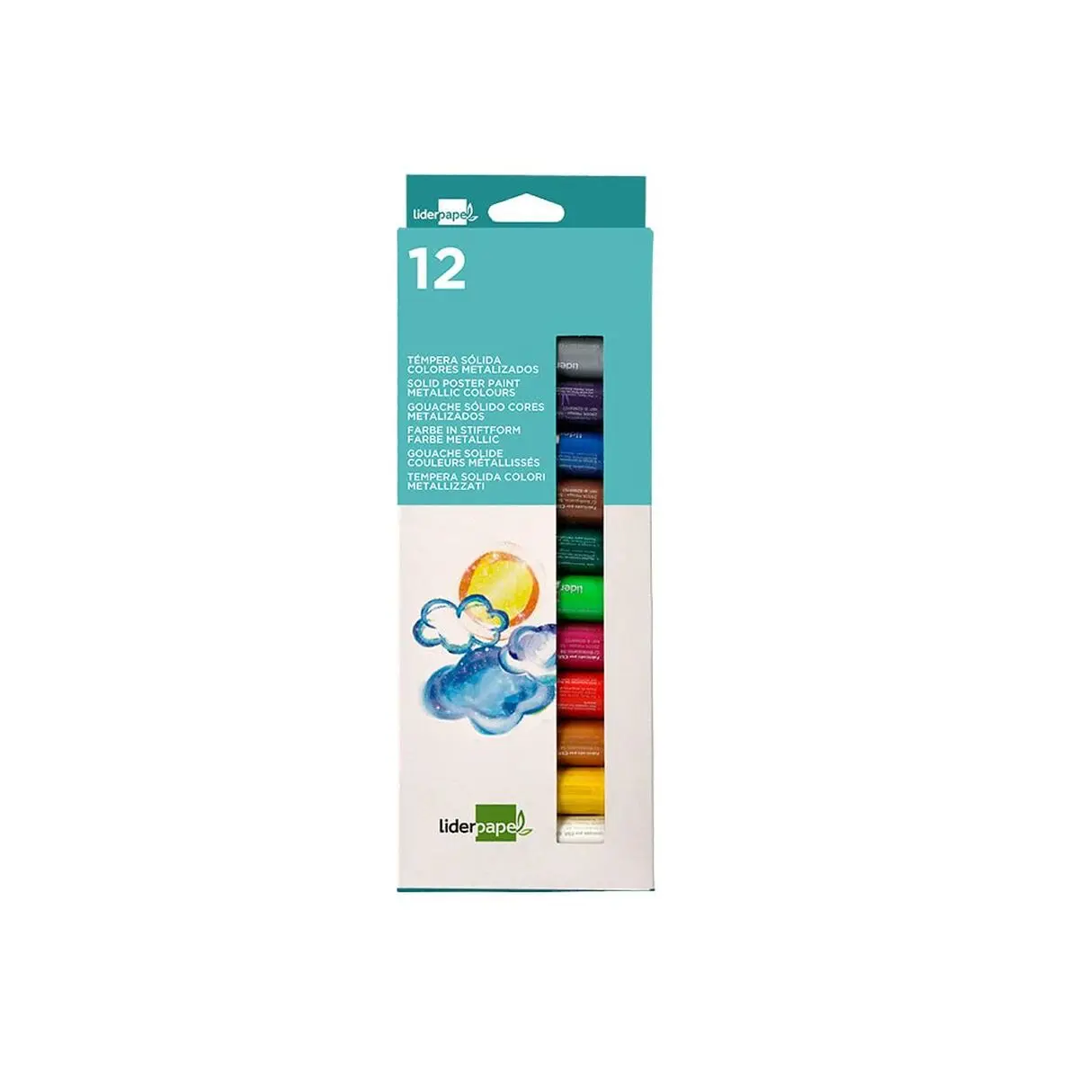 Tempere Liderpapel TP72 Multicolore (12 Pezzi)