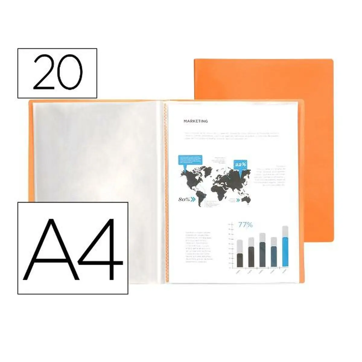 Portadocumenti Liderpapel EC68 A4 Arancio