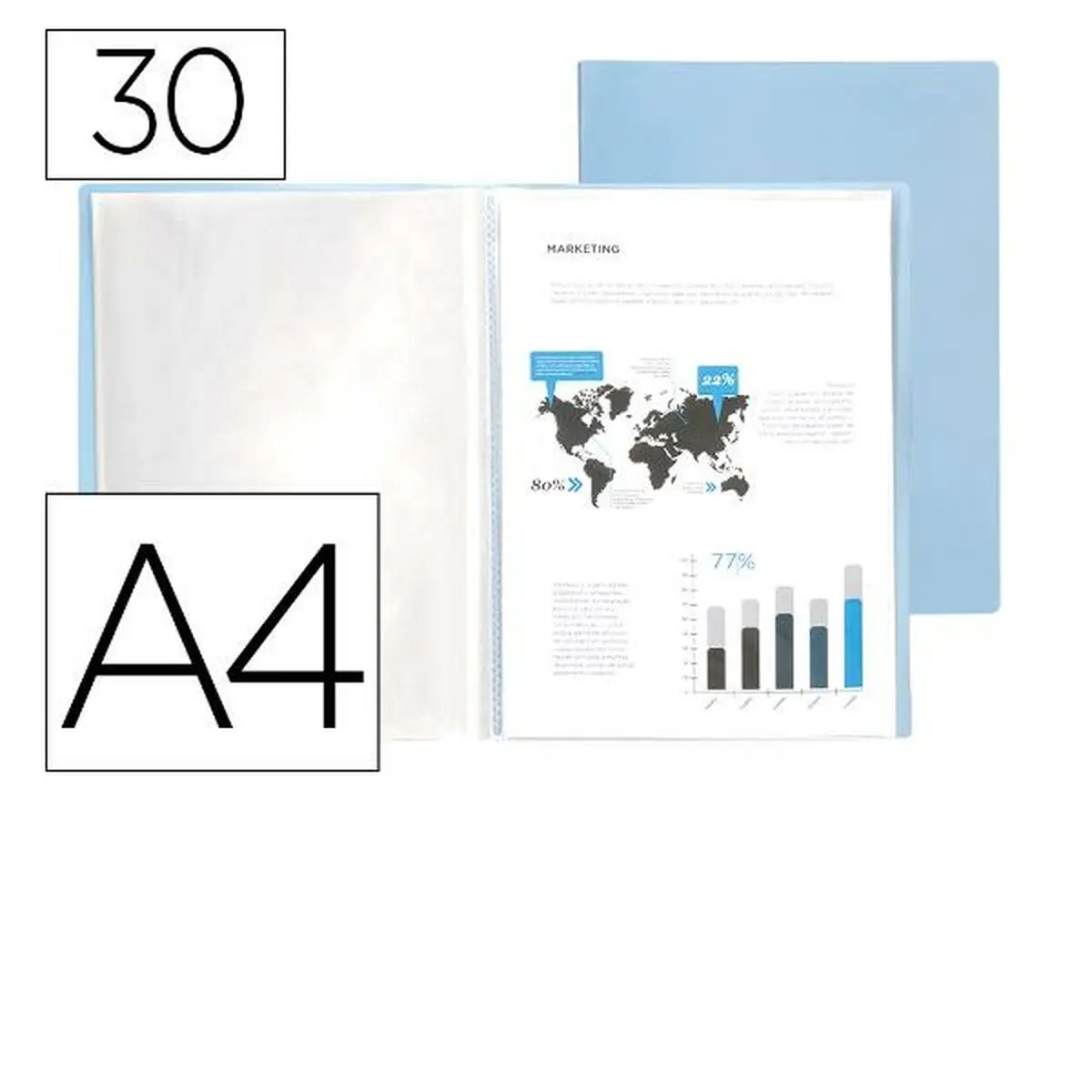 Fascicolo Liderpapel EC76 Azzurro A4