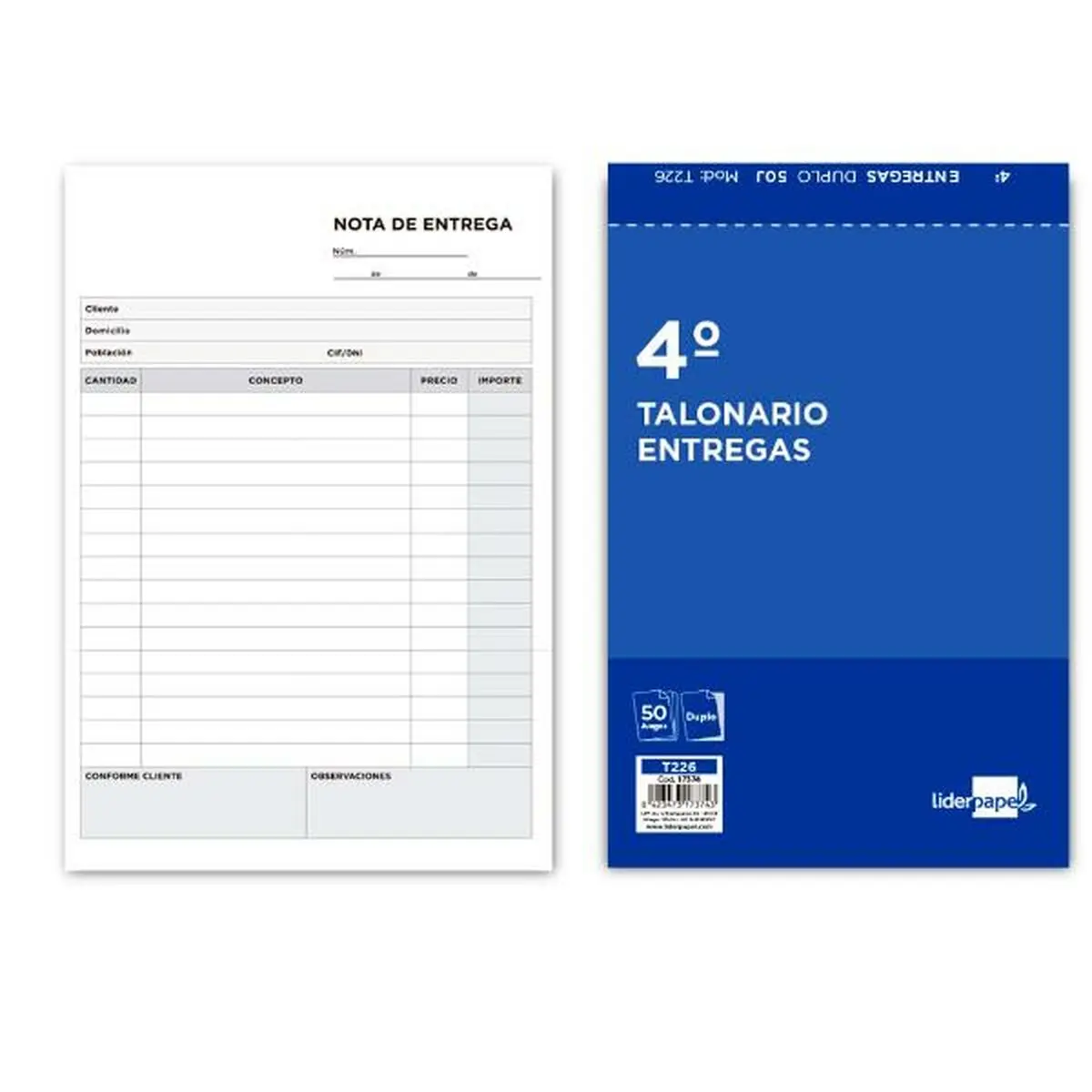 Libro delle Consegne Liderpapel T226 (5 Unità)