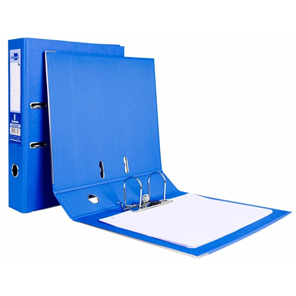 Raccoglitore ad anelli Liderpapel AZ30 Azzurro A4