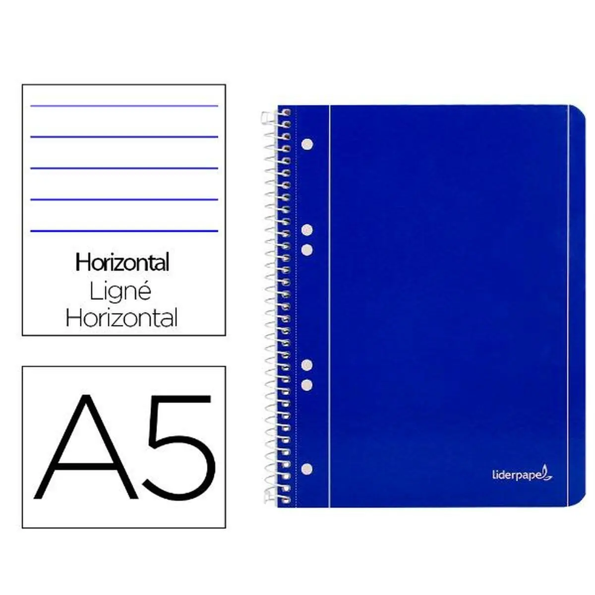 Quaderno Liderpapel BJ04 Azzurro A5 80 Pagine