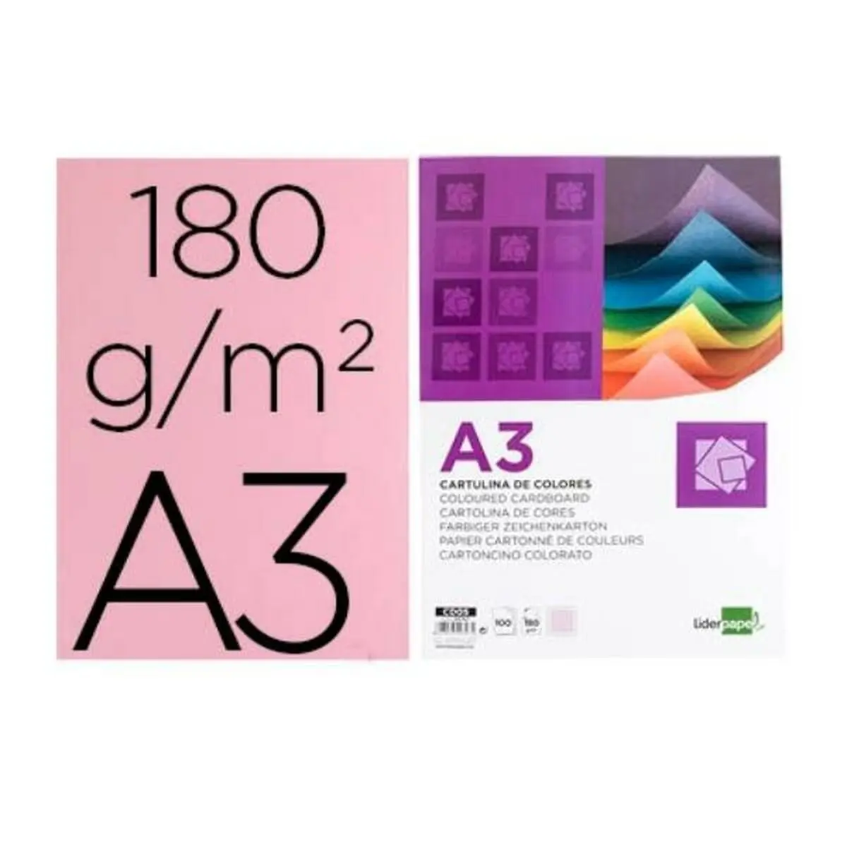 Cartoncini Liderpapel CD05 Rosa (100 Unità)