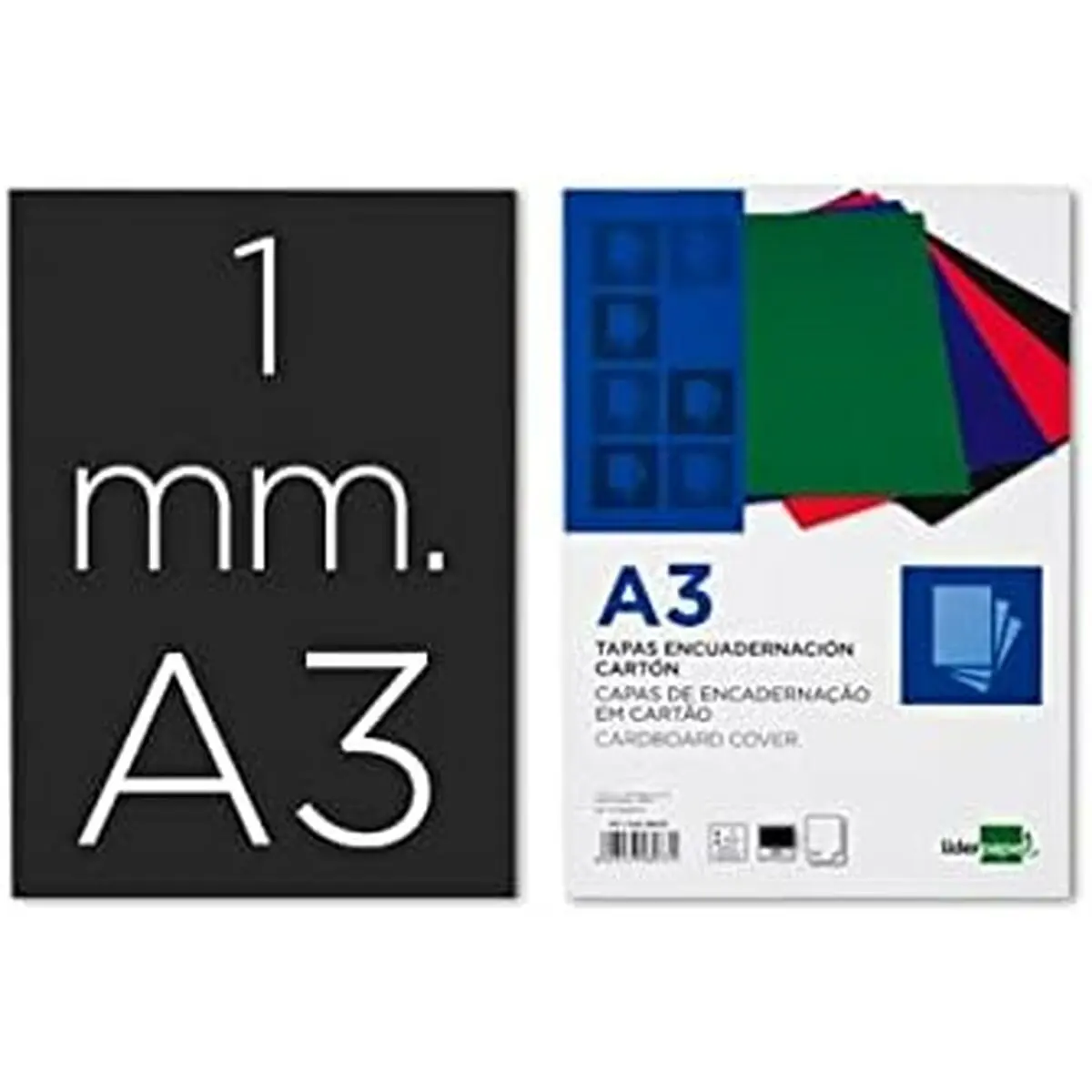 Set di coperchi Liderpapel TE06 Cartone Nero (50 Unità)