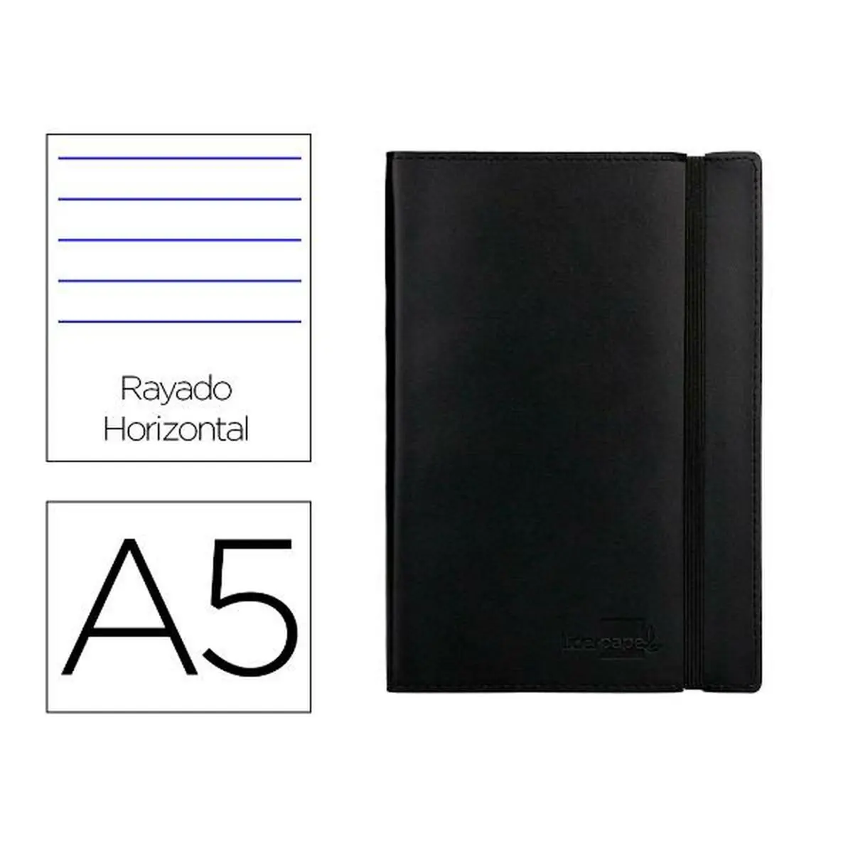 Block Notes Liderpapel LB44 Nero A5 120 Fogli